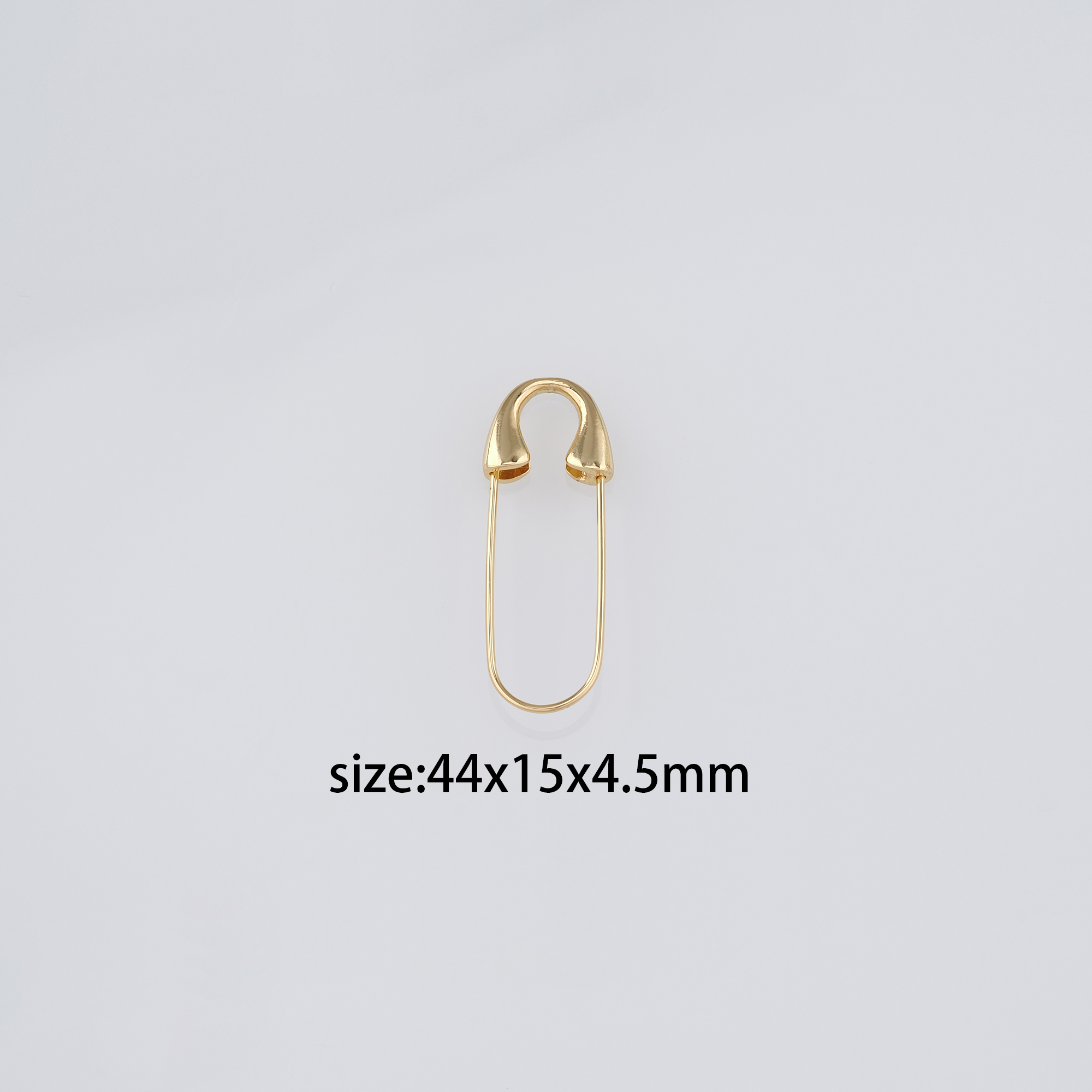 18K Gold Filled Safety Pin Pendant,Dainty Safety Pin Charm Earrings Necklace for DIY Jewelry Making Supply