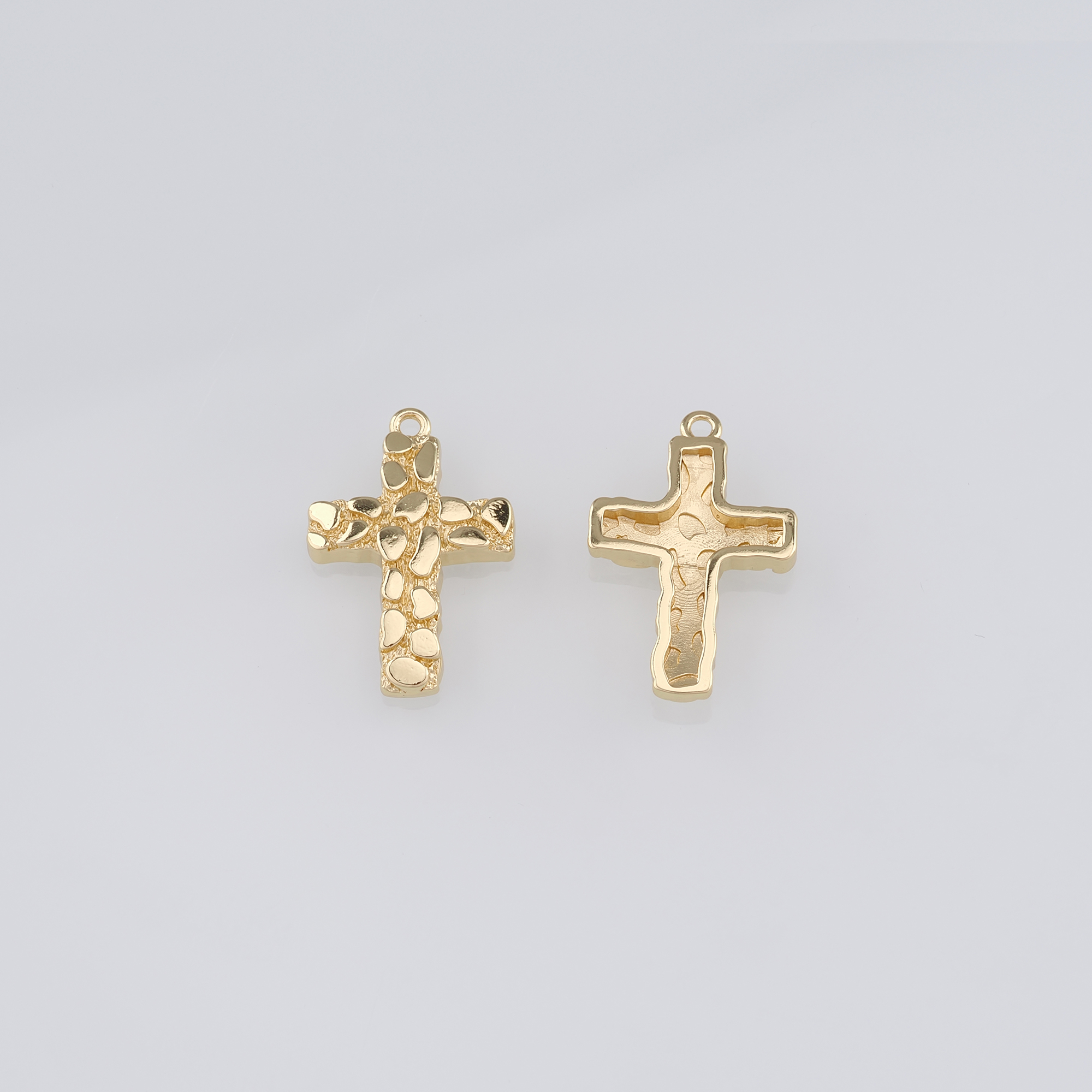 18K Gold Filled Cross Pendant,Dainty Cross Charm Earrings Necklace for DIY Jewelry Making Supply