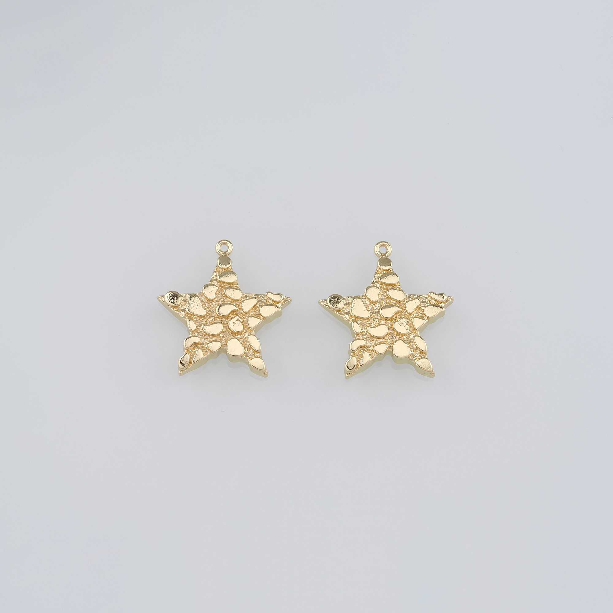 18K Gold Filled Star Pendant,Celestial Charm,Dainty Star Earrings Necklace for DIY Jewelry Making Supply