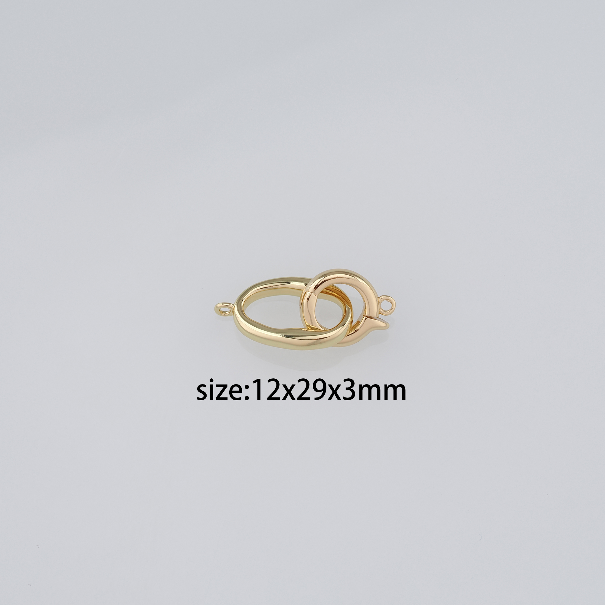 18K Gold Filled End Clasp,Hook Clasps,Connector End Cap Clasp for DIY Jewelry Necklace Bracelet