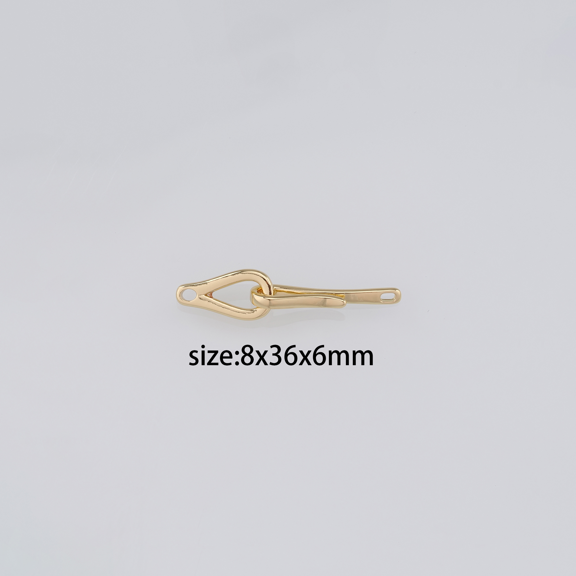 18K Gold Filled End Clasp,Hook Clasps,Connector End Cap Clasp for DIY Jewelry Necklace Bracelet