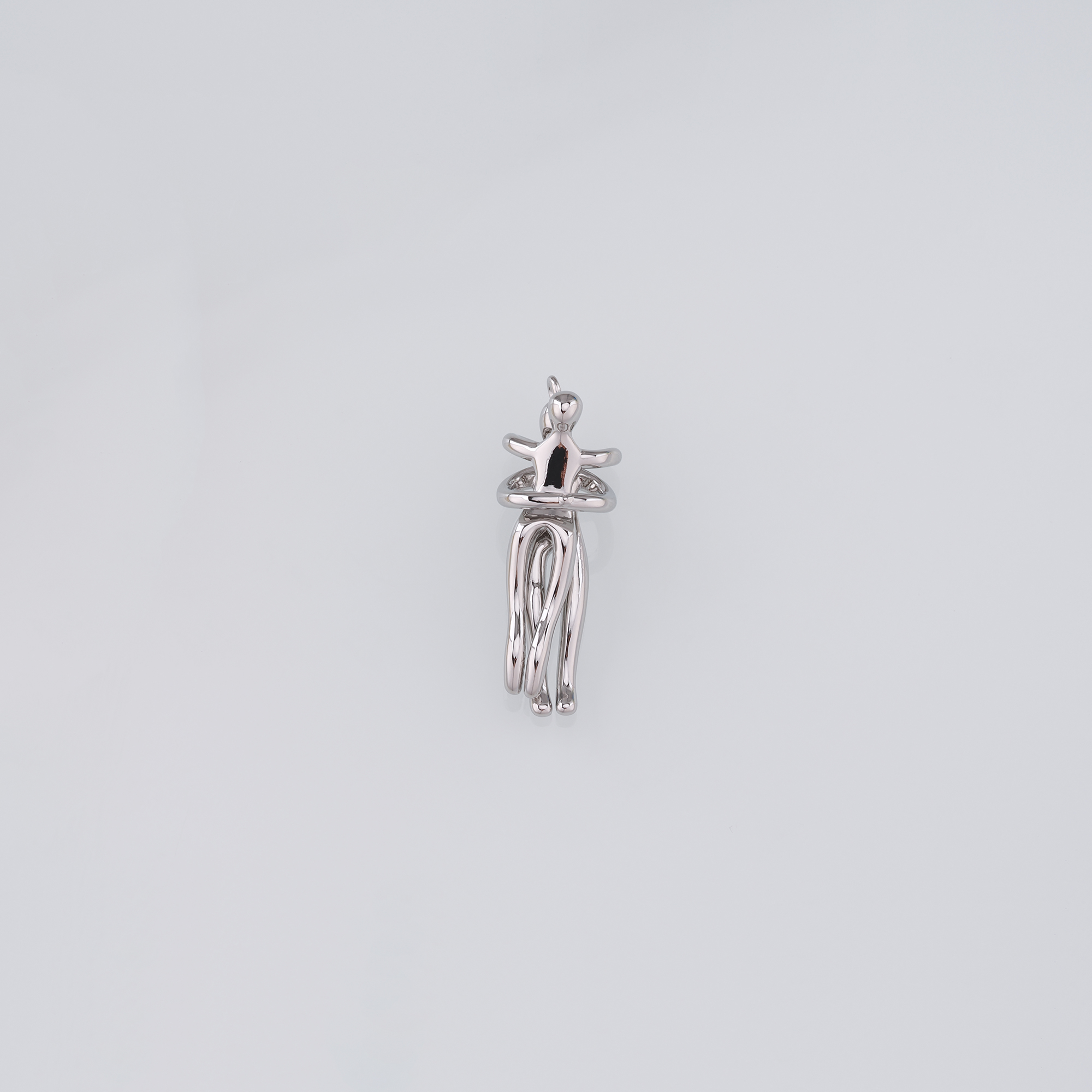 18K Gold Filled Couple Hugging Pendant,Dainty Hug Charm Earrings Necklace for DIY Jewelry Making Supply