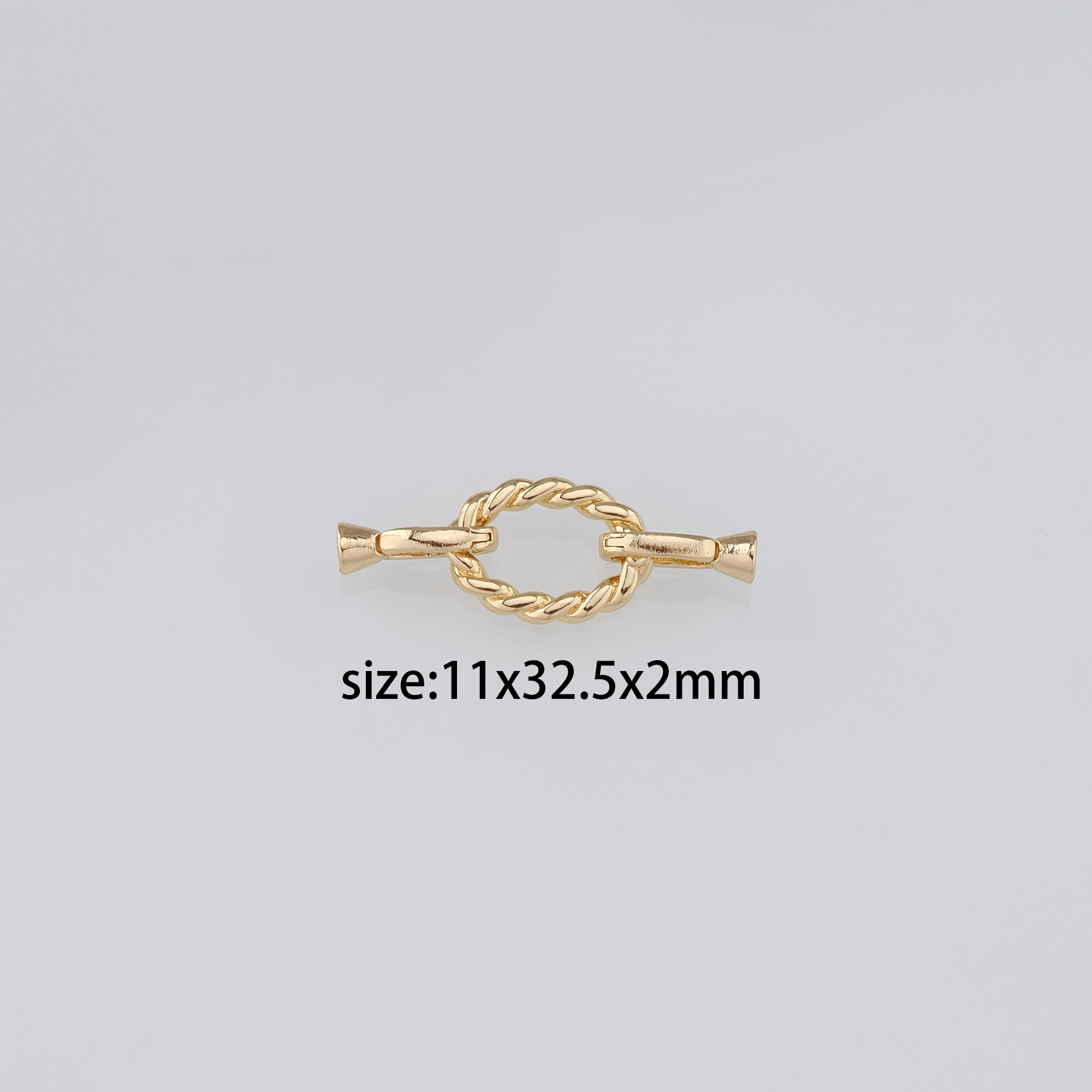 18K Gold Filled End Clasp,Hook Clasps,Connector End Cap Clasp for DIY Jewelry Necklace Bracelet