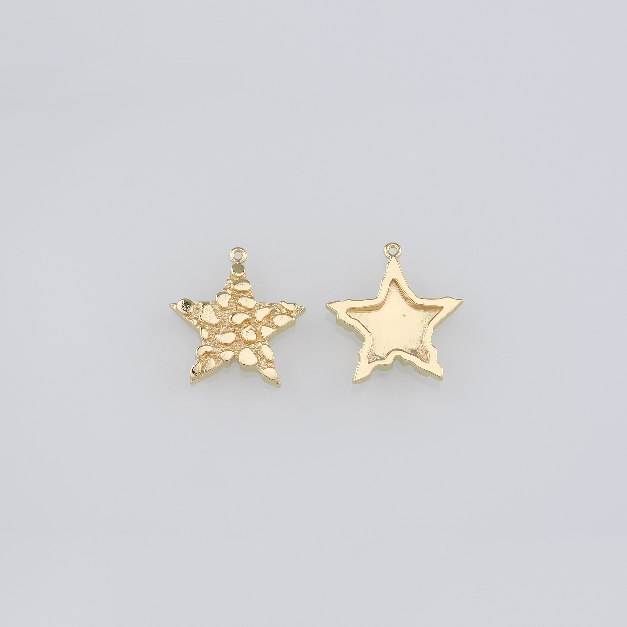 18K Gold Filled Star Pendant,Celestial Charm,Dainty Star Earrings Necklace for DIY Jewelry Making Supply