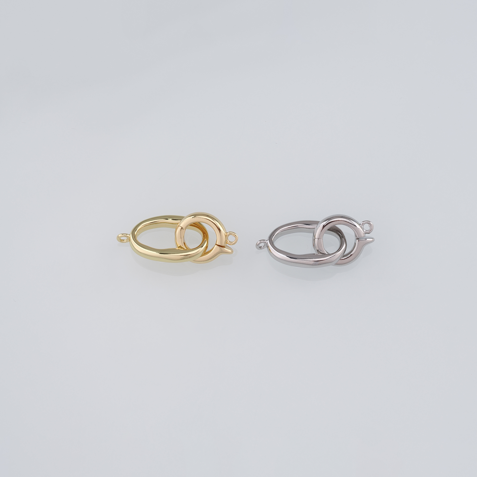 18K Gold Filled End Clasp,Hook Clasps,Connector End Cap Clasp for DIY Jewelry Necklace Bracelet