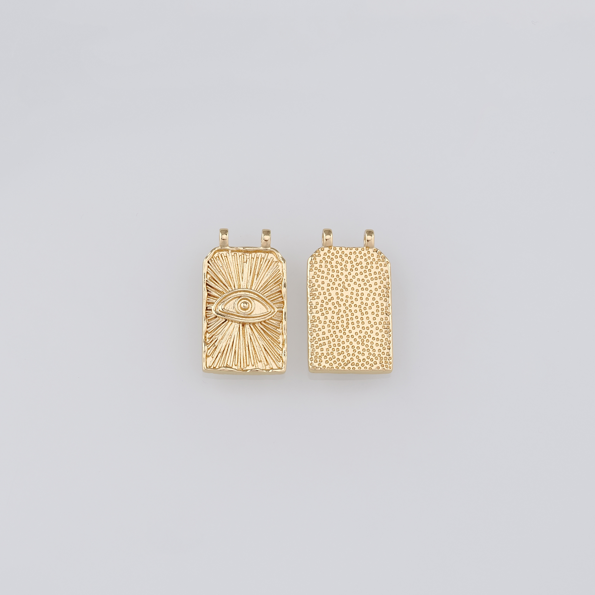 18K Gold Filled Evil Eye Pendant,Dainty Evil Eye Charm Earrings Necklace for DIY Jewelry Making Supply