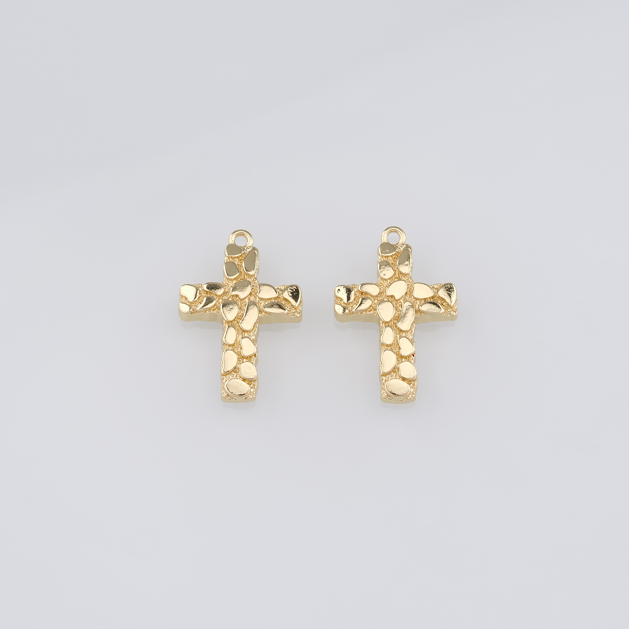 18K Gold Filled Cross Pendant,Dainty Cross Charm Earrings Necklace for DIY Jewelry Making Supply