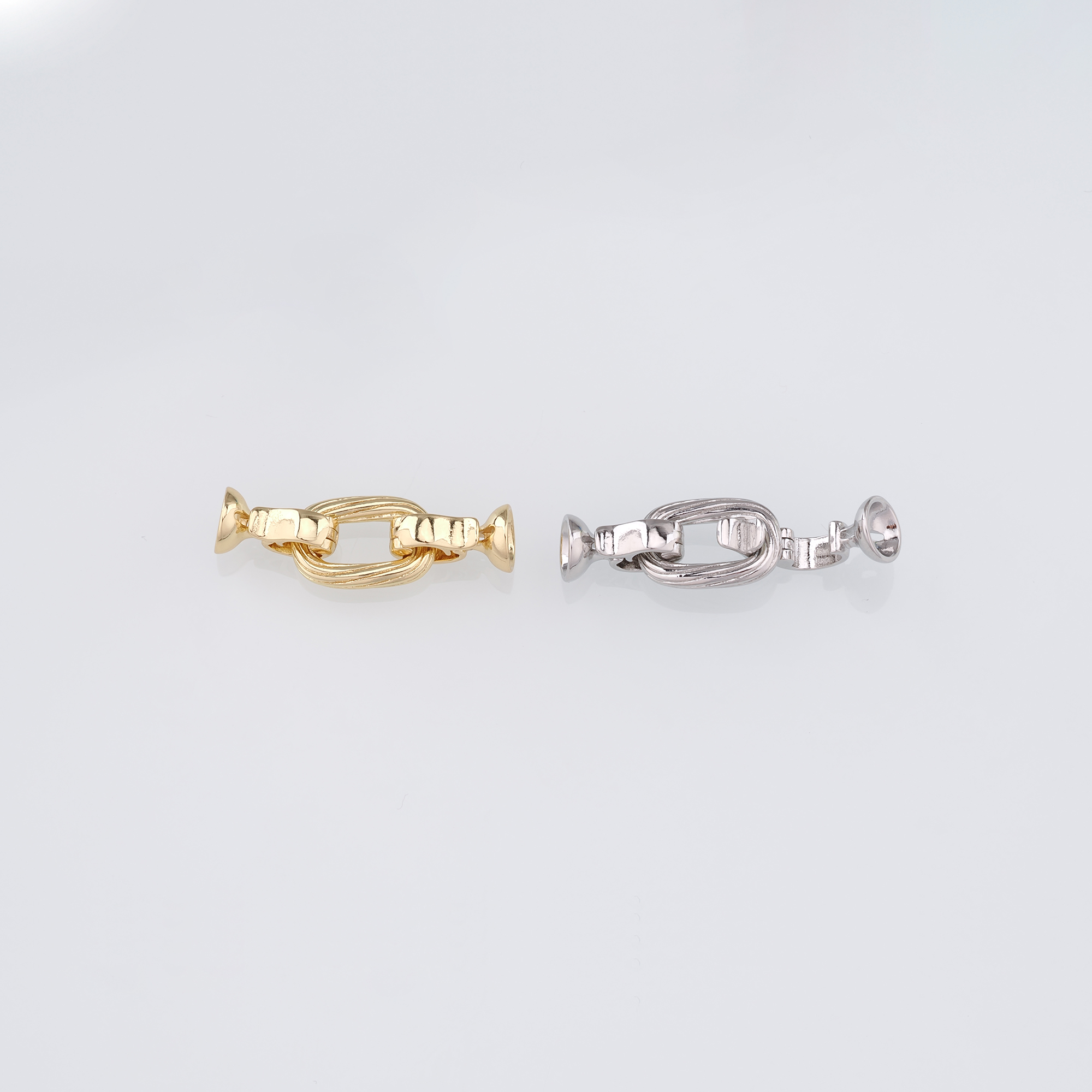 18K Gold Filled End Clasp,Hook Clasps,Connector End Cap Clasp for DIY Jewelry Necklace Bracelet