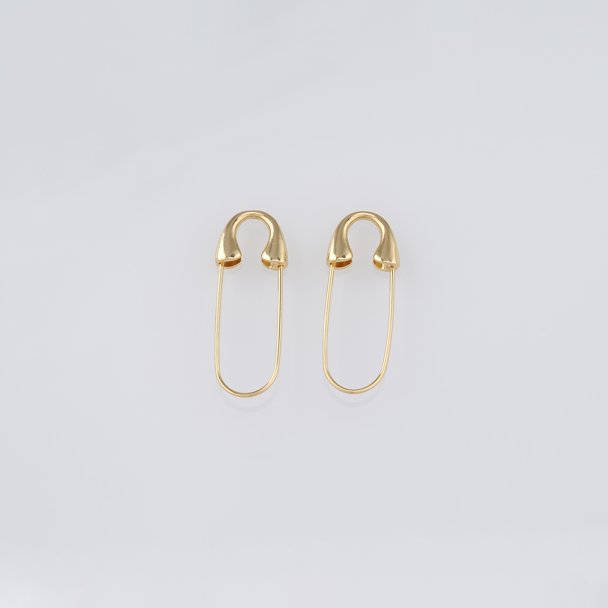 18K Gold Filled Safety Pin Pendant,Dainty Safety Pin Charm Earrings Necklace for DIY Jewelry Making Supply