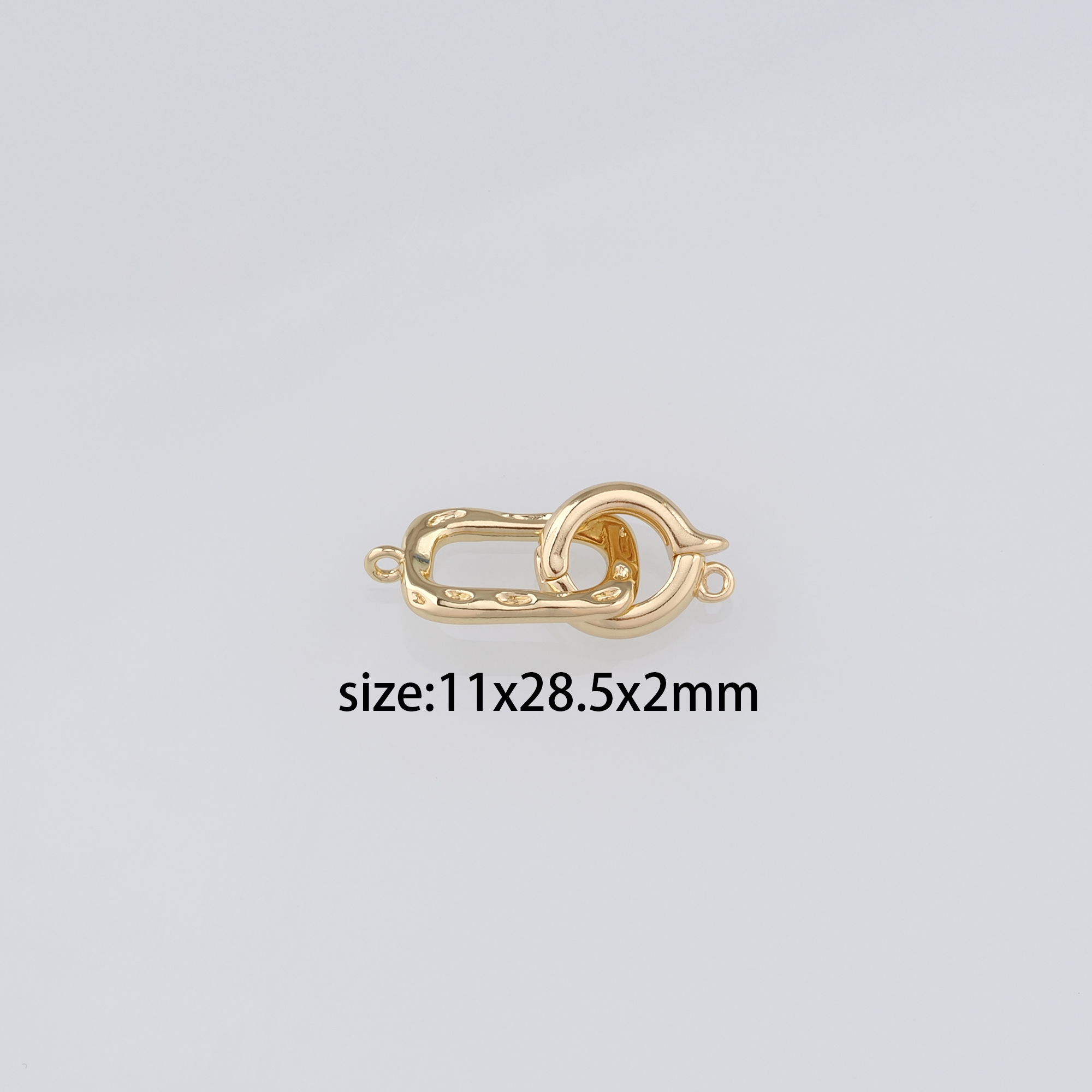 18K Gold Filled End Clasp,Hook Clasps,Connector End Cap Clasp for DIY Jewelry Necklace Bracelet