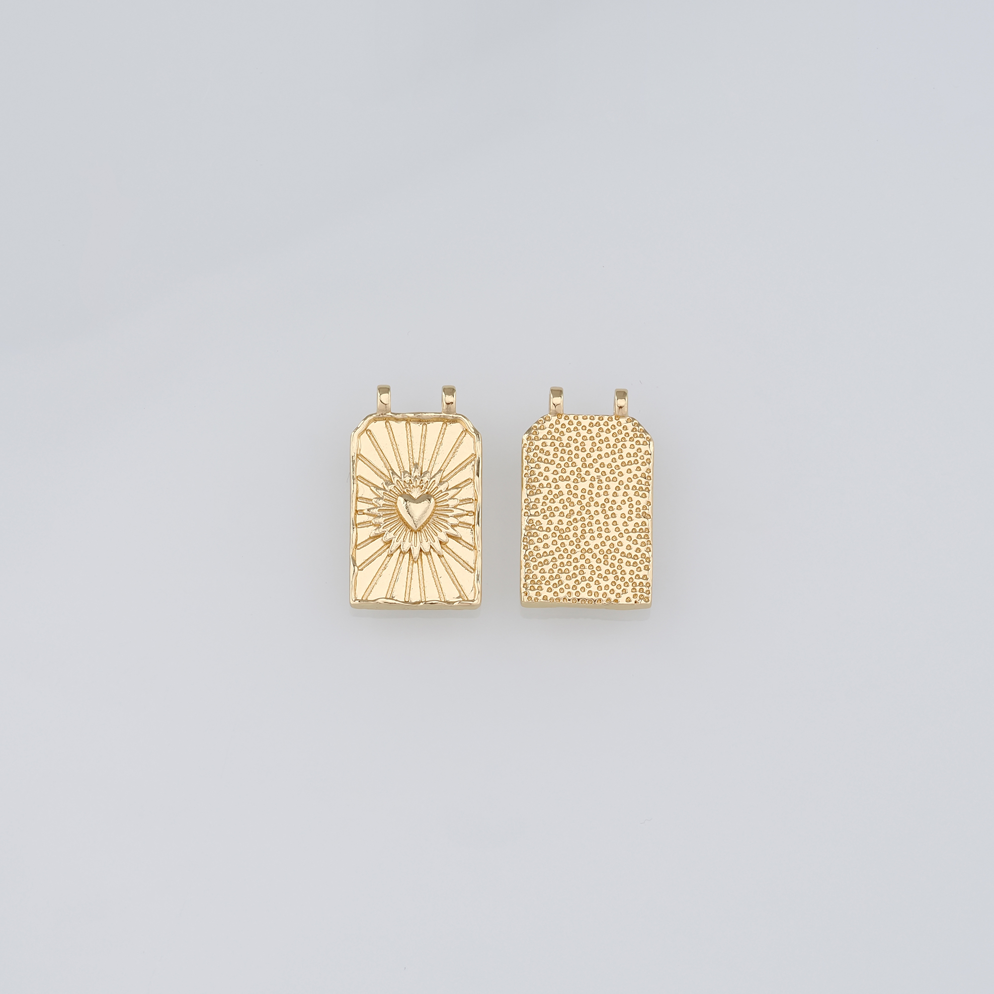 18K Gold Filled Sacred Heart Pendant,Dainty Sacred Heart Charm Earrings Necklace for DIY Jewelry Making Supply