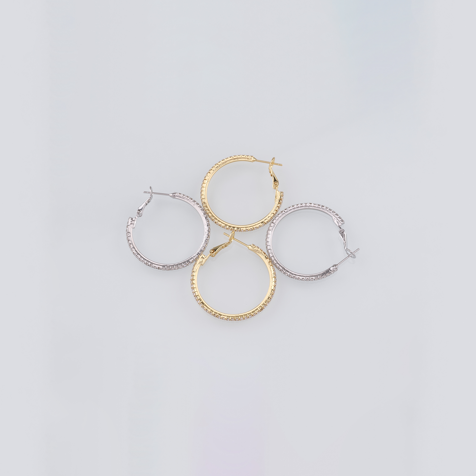18K Gold Filled Round CZ Hoop Earrings,Dainty Zirconia Earrings,Gold Hoops,Dainty CZ Hoops Huggie