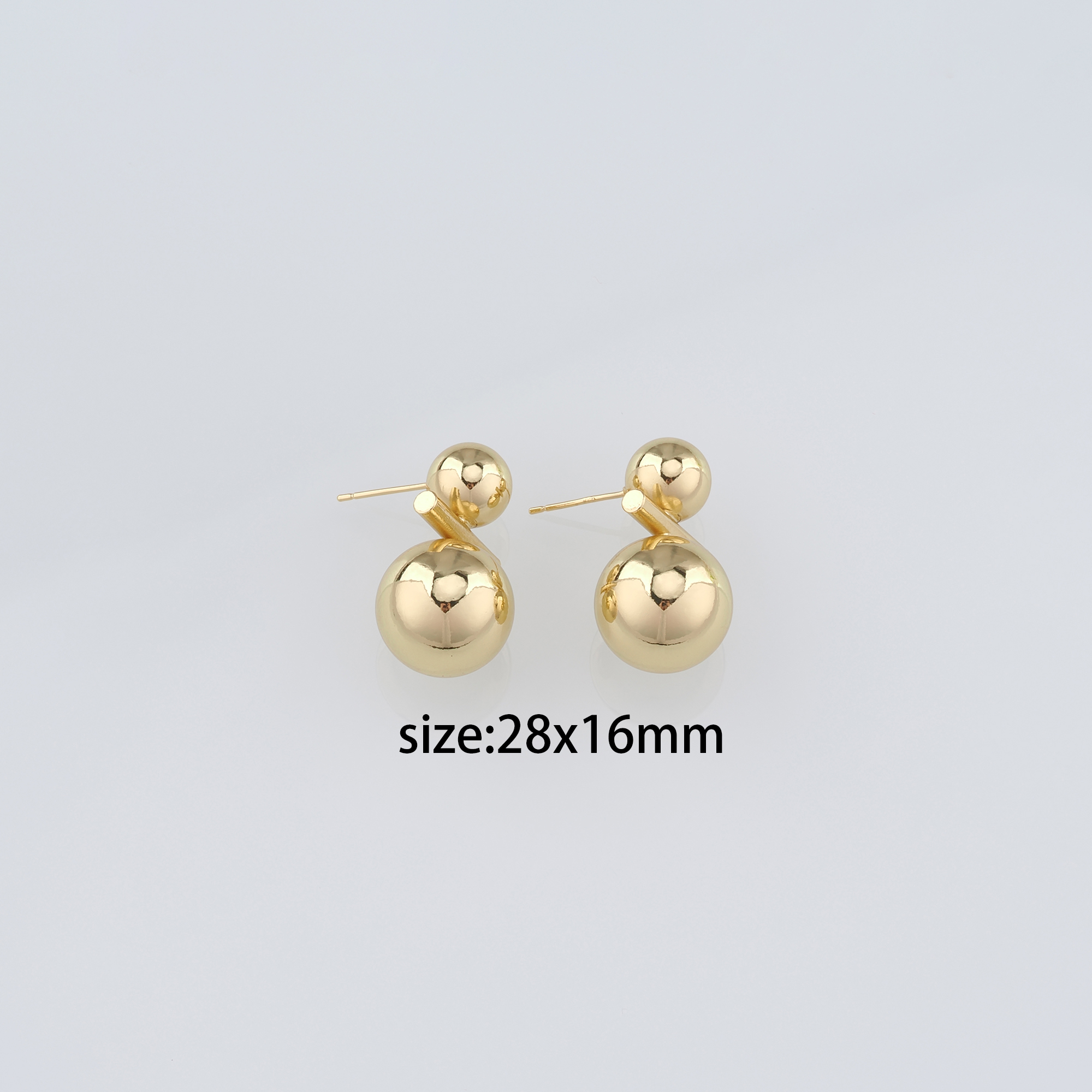 18K Gold Filled Ball Stud Earrings,Dainty Earrings,Ball Earrings,Minimalist Earring,Gift for Wife