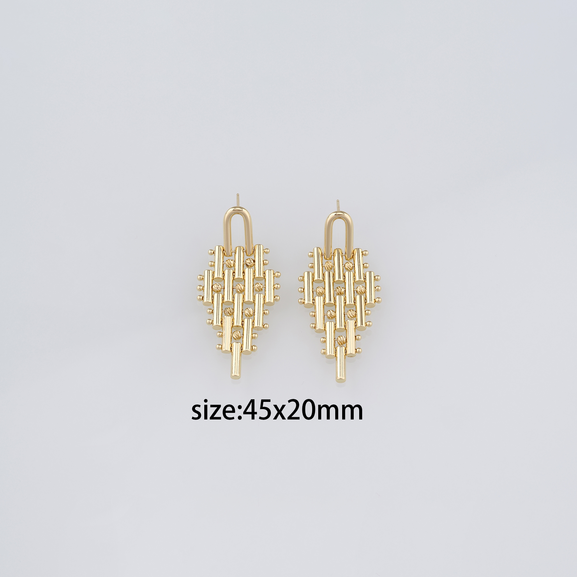 18K Gold Filled Mesh Stud Earrings,Dainty Earrings,Gold Stud Earrings,Minimalist Earrings