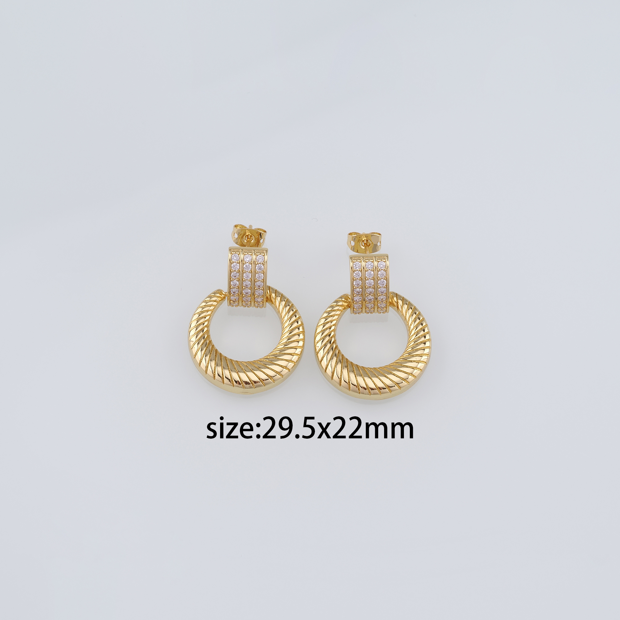 18K Gold Filled Round Stud Earrings,Twist Earrings,Dainty Earrings,Minimalist Earring,Gift for Wife