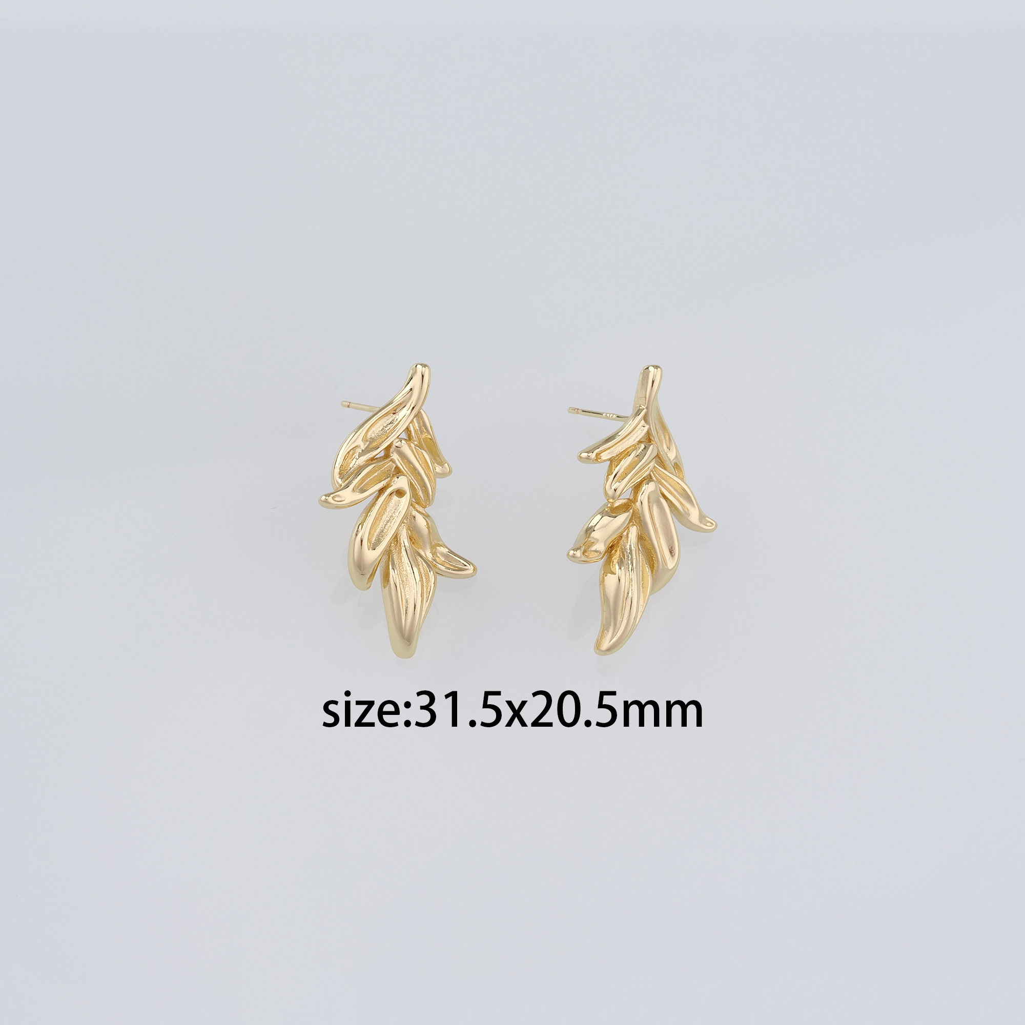18K Gold Filled Leaf Stud Earrings,Leaf Earrings,Dainty Earrings,Minimalist Earring,Gift for Wife