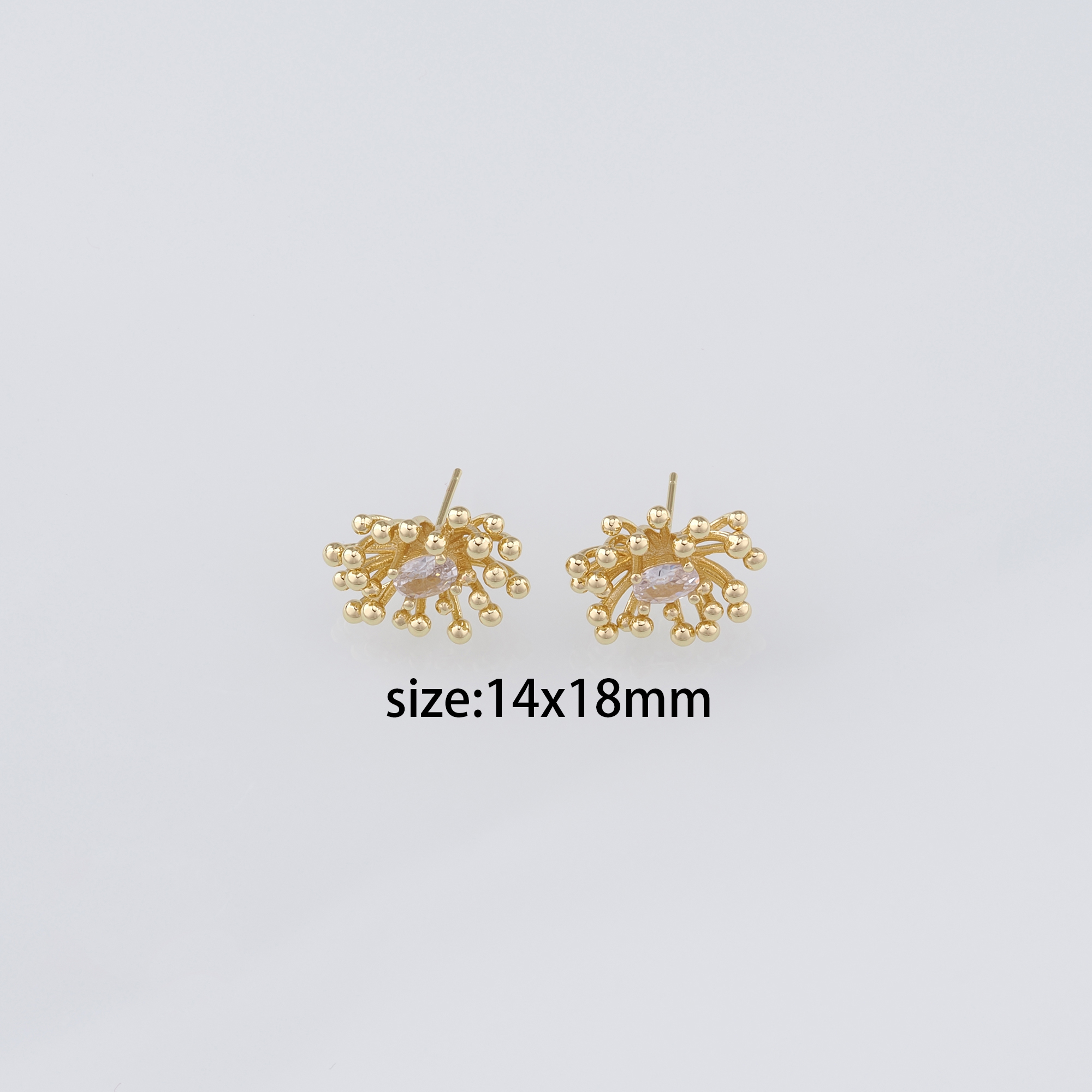 18K Gold Filled Dandelion Stud Earrings,Dainty Earrings,Minimalist Earrings,Gift for Her