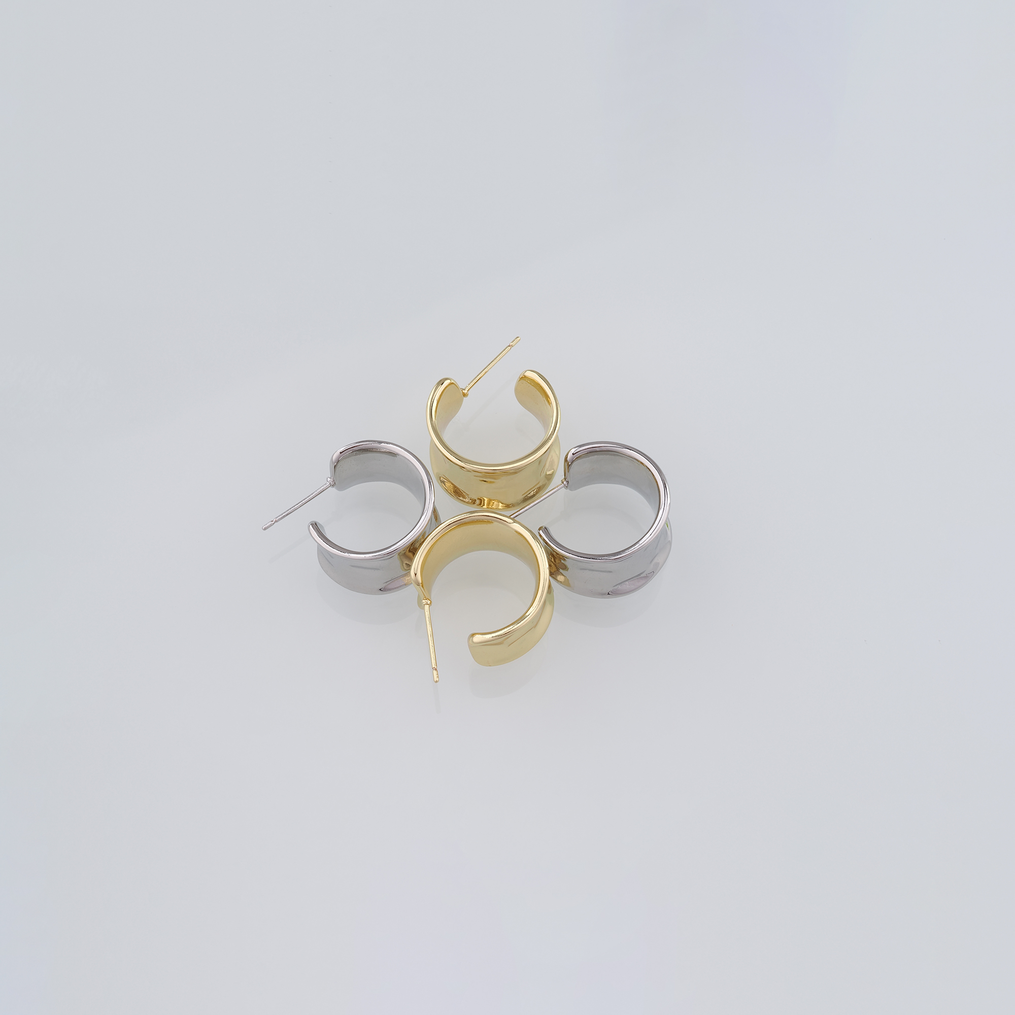 18K Gold Filled Thick Hoops,Dainty Hoops,Gold Huggies Hoop Earrings,Minimalist Earrings