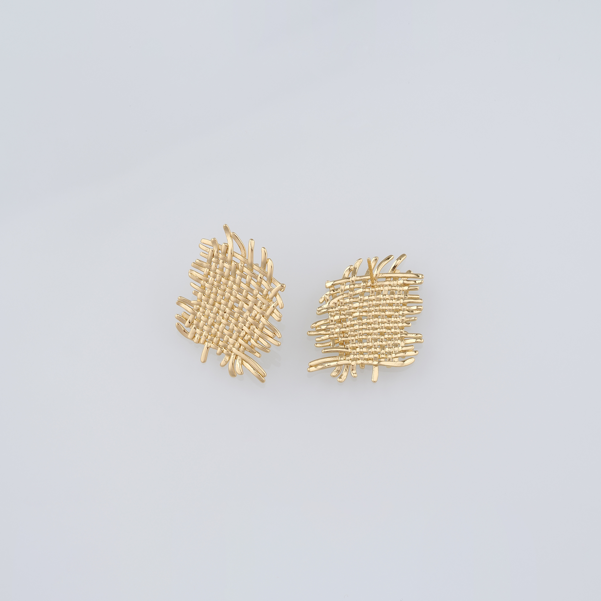 18K Gold Filled Mesh Stud Earrings,Dainty Earrings,Gold Stud Earrings,Minimalist Earrings
