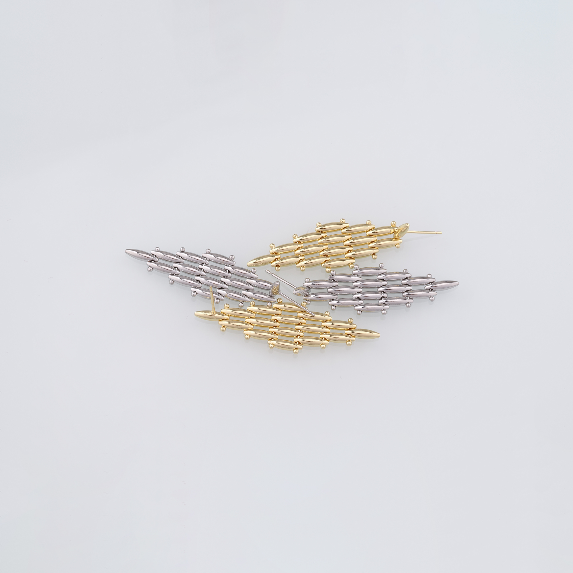 18K Gold Filled Mesh Stud Earrings,Dainty Earrings,Gold Stud Earrings,Minimalist Earrings