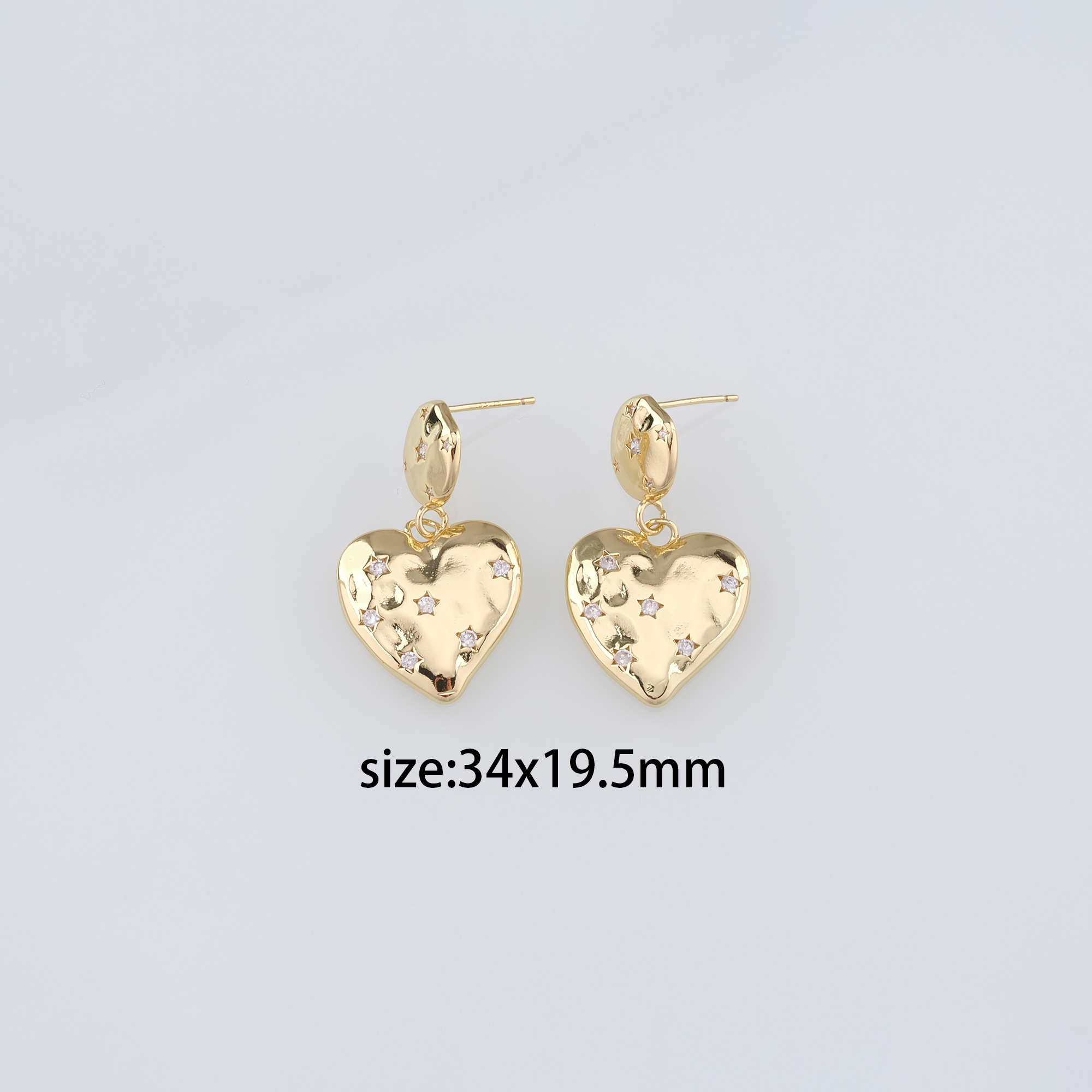 18K Gold Filled Heart Stud Earrings,CZ Micro Pave Heart Earrings,Dainty Earrings,Minimalist Earring,Gift for Wife