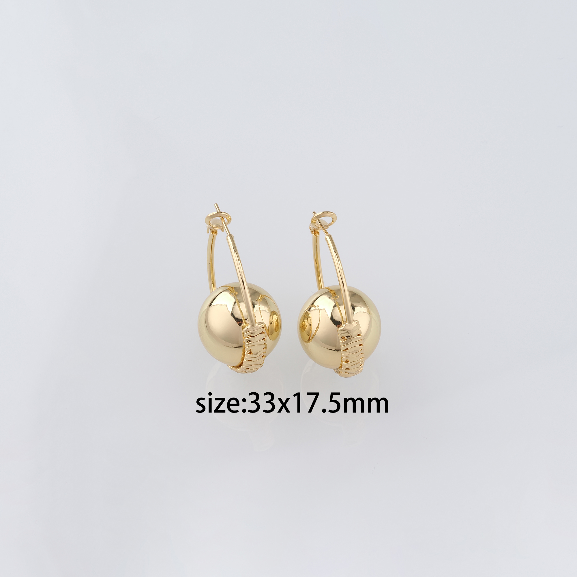 18K Gold Filled Ball Hoops Earrings,Dainty Hoops,Beaded Earrings,Gold Huggies Hoop Earrings,Minimalist Earrings