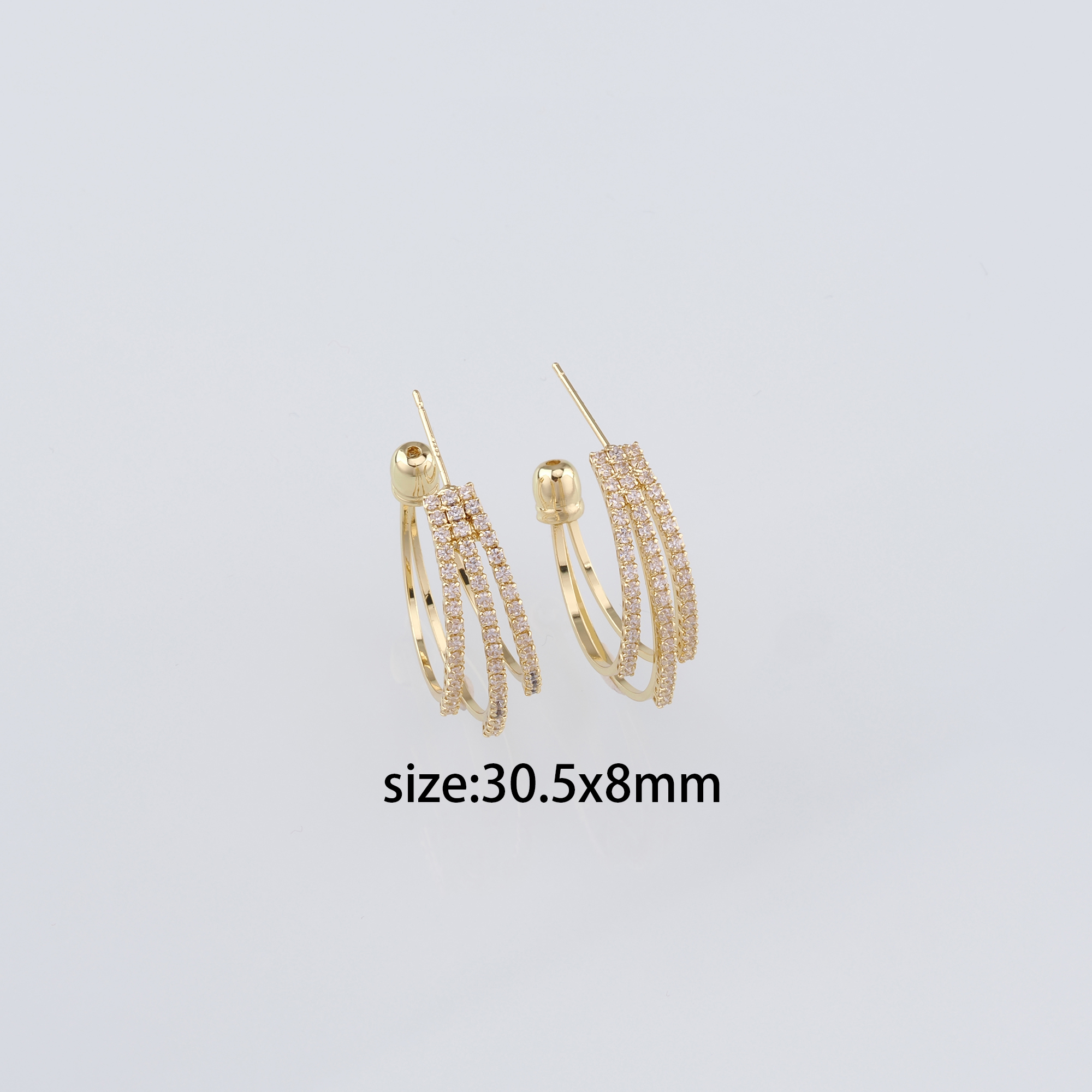 18K Gold Filled Round CZ Hoop Earrings,Dainty Zirconia Earrings,Gold Hoops,Dainty CZ Hoops Huggie