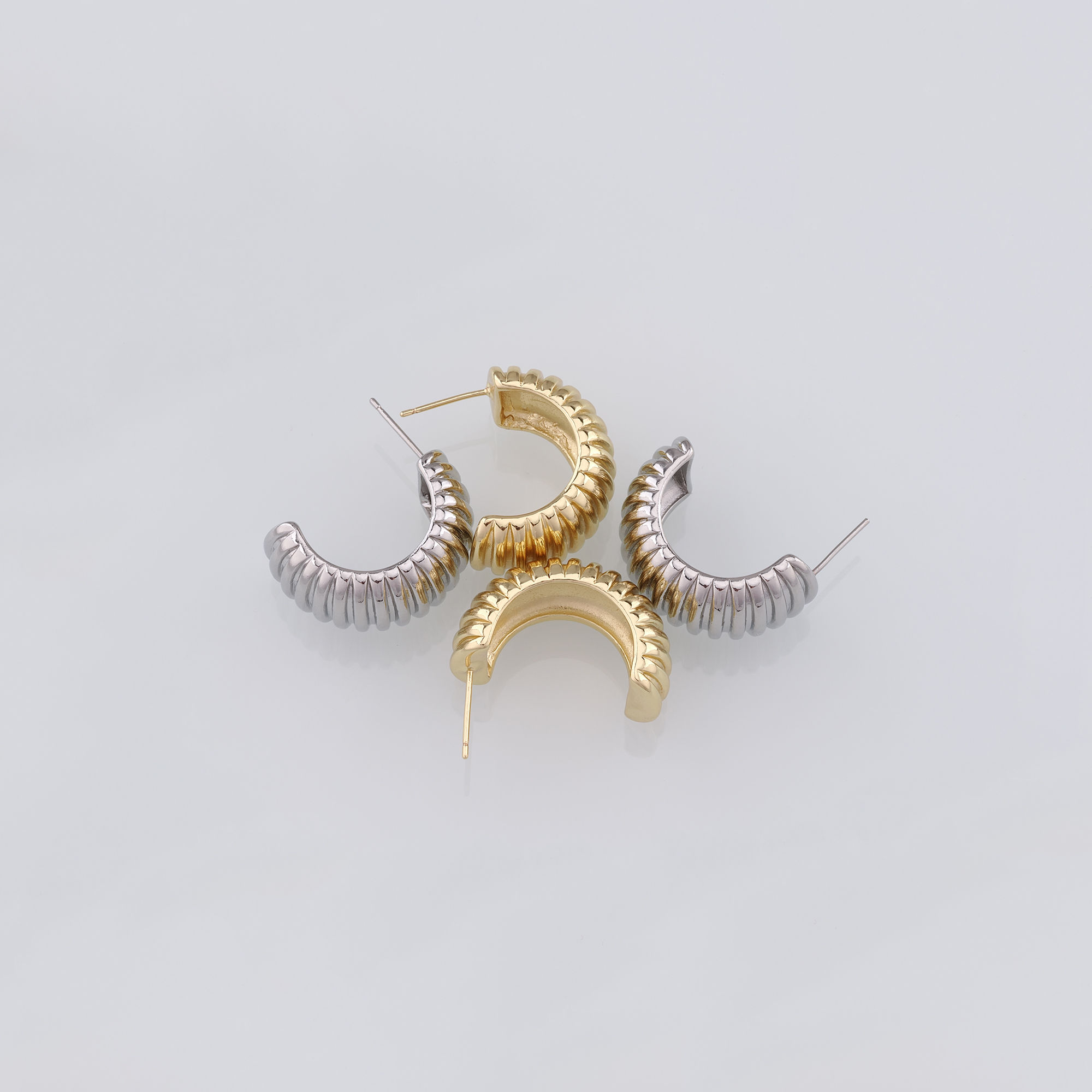 18K Gold Filled Thick Hoops,Dainty Hoops,Gold Huggies Hoop Earrings,Minimalist Earrings