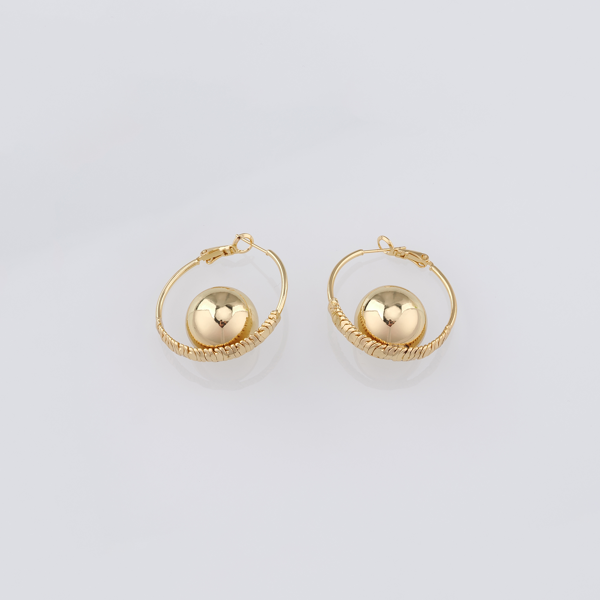 18K Gold Filled Ball Hoops Earrings,Dainty Hoops,Beaded Earrings,Gold Huggies Hoop Earrings,Minimalist Earrings