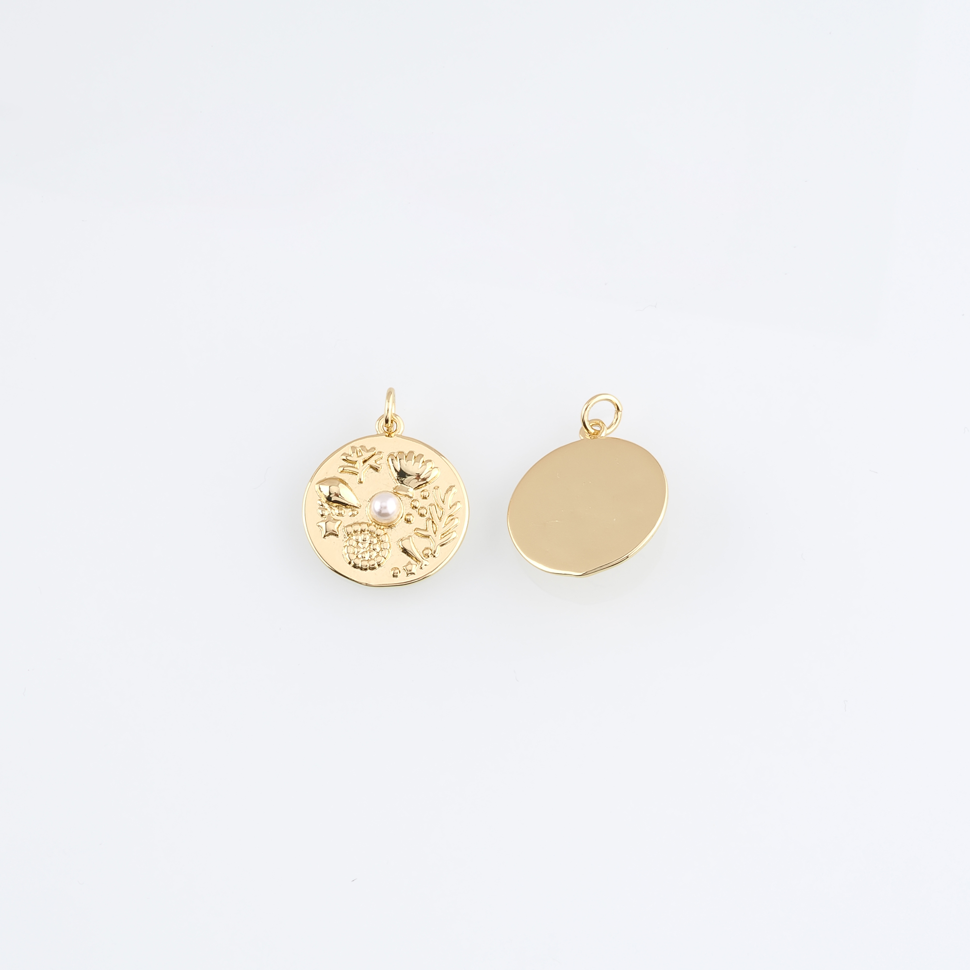 18K Gold Filled Scallop Pendant,Starfish Charm Earrings Necklace for DIY Jewelry Making Supply