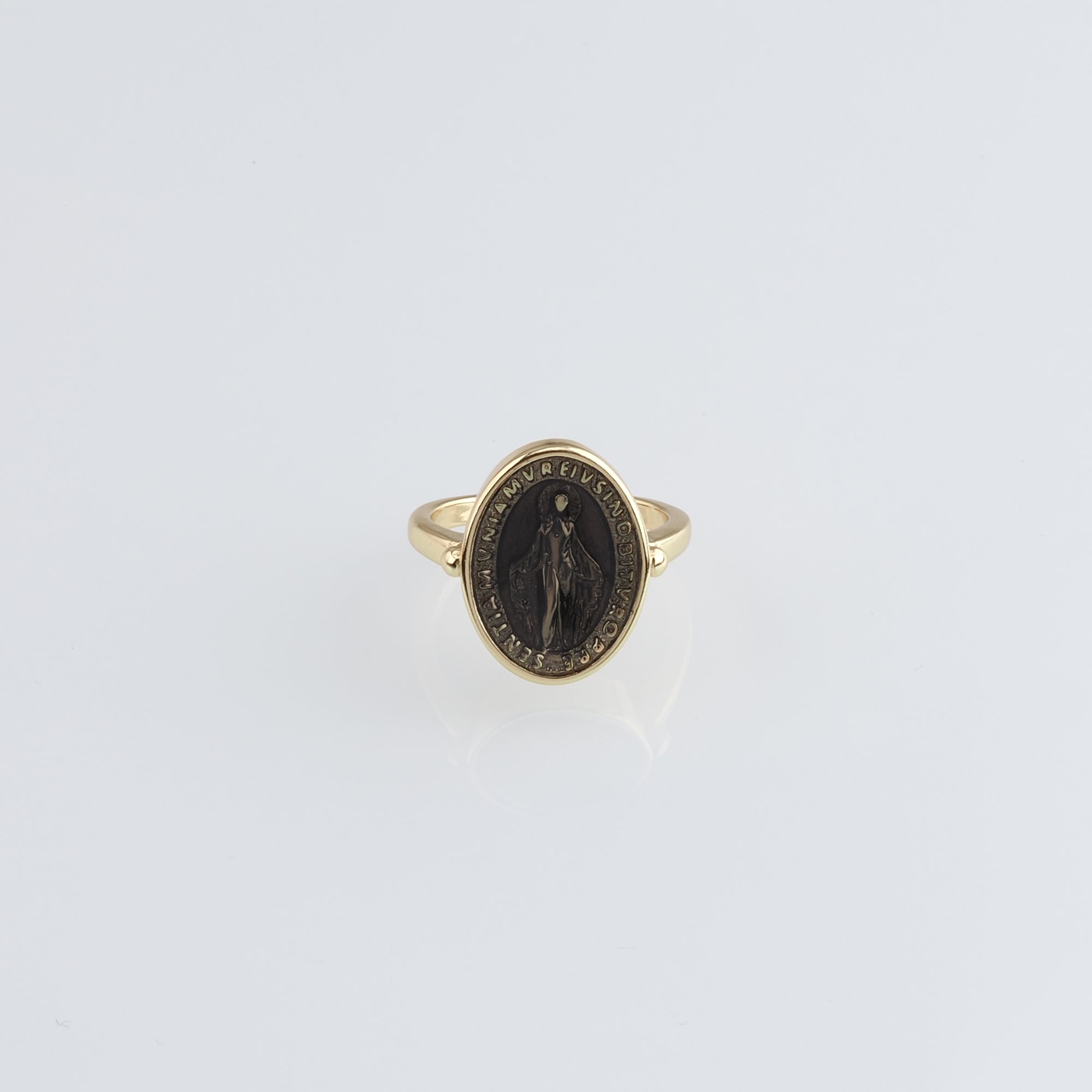 18K Gold Filled Virgin Mary Rings,Enamel Maria Rings,Religious Ring,Adjustable Ring,Dainty Ring,Open Ring