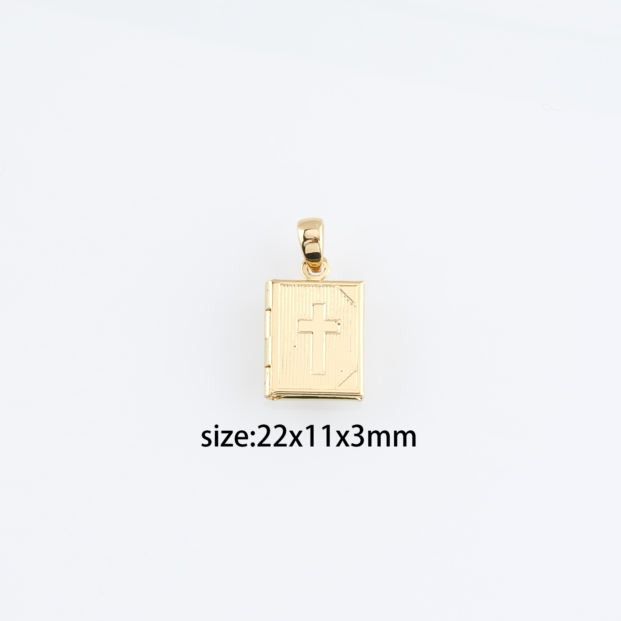 18K Gold Filled Cross Pendant,Dainty Cross Charm Earrings Necklace for DIY Jewelry Making Supply