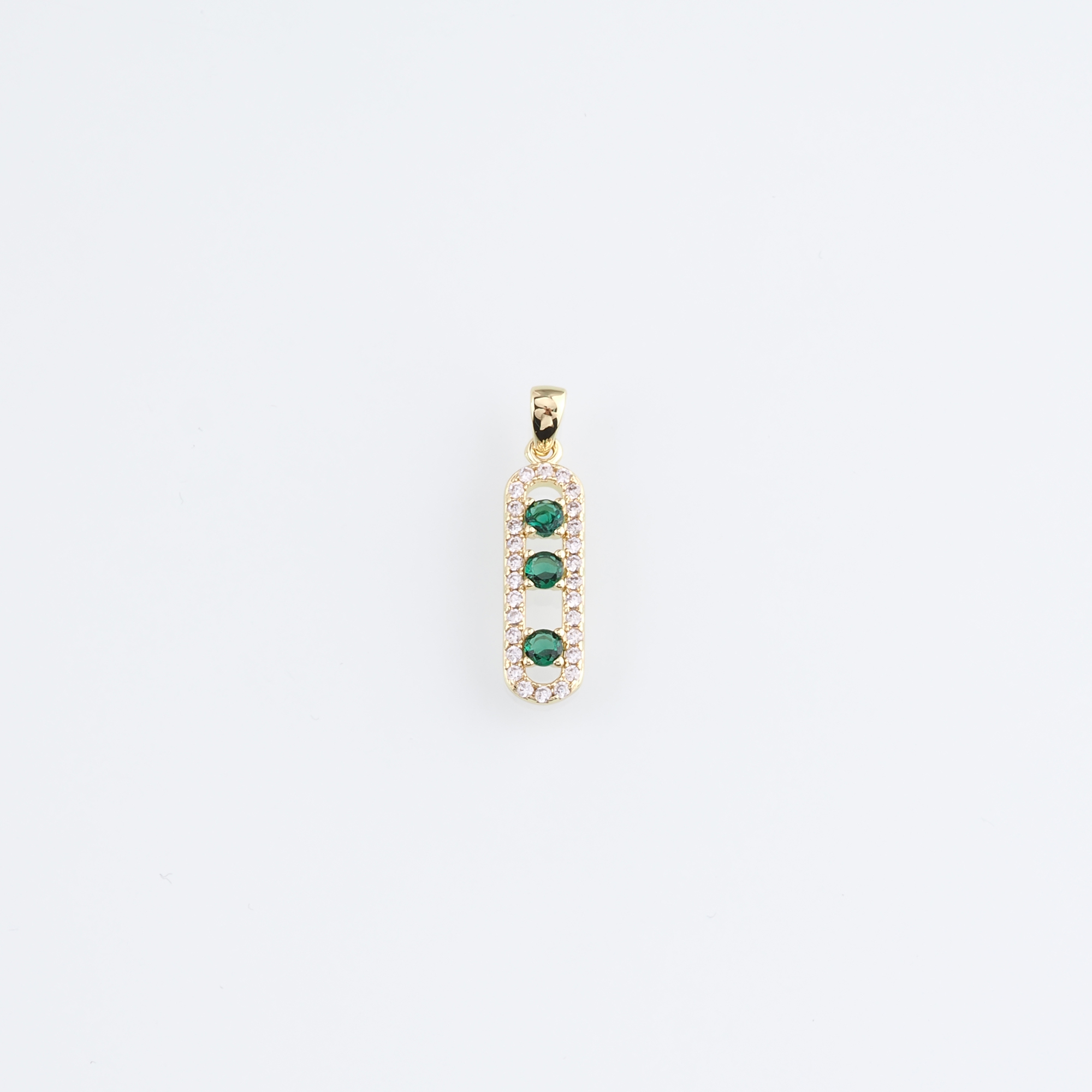 18K Gold Filled Oval Pendant,CZ Micro Pave Oval Charm Earrings Necklace for DIY Jewelry Making Supply