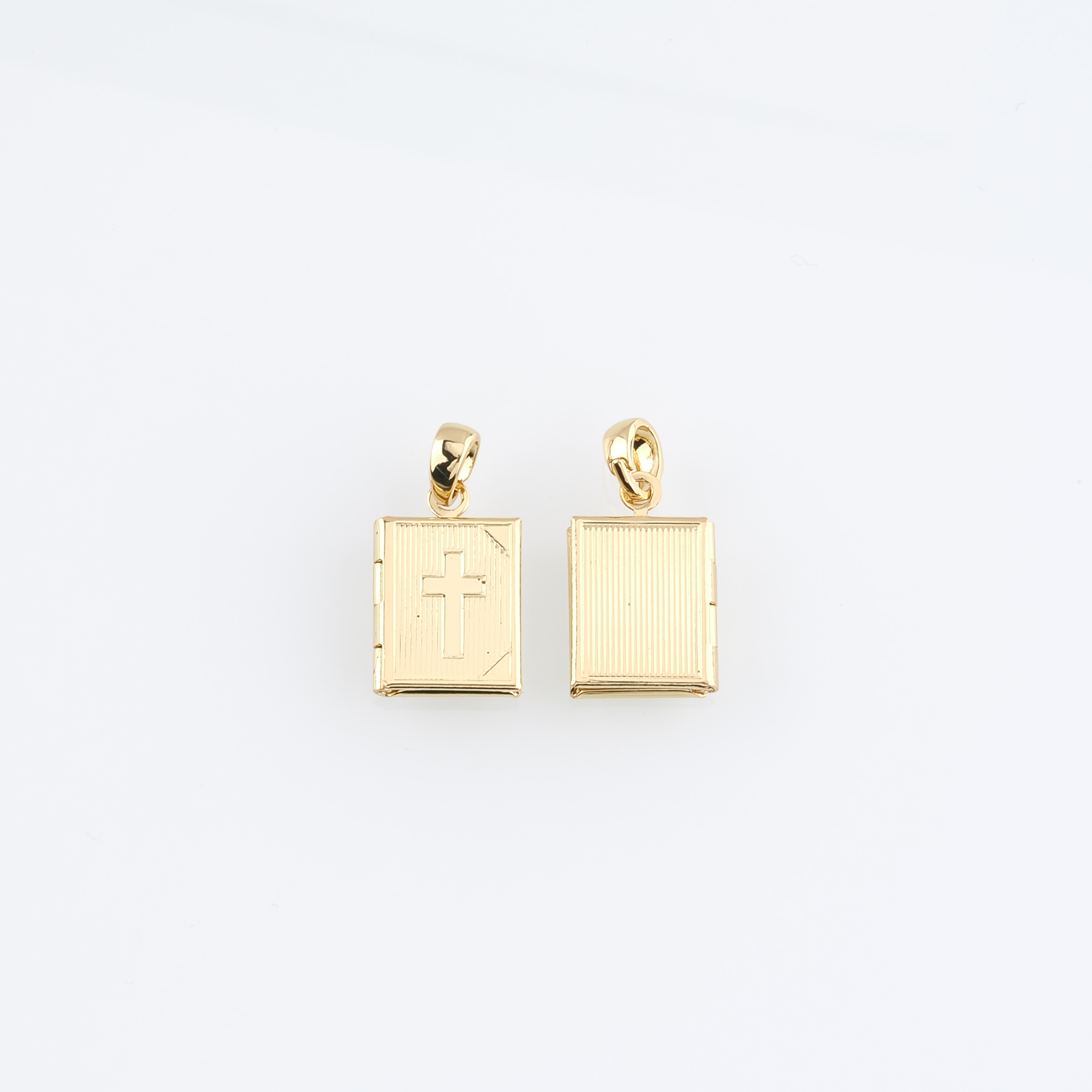 18K Gold Filled Cross Pendant,Dainty Cross Charm Earrings Necklace for DIY Jewelry Making Supply