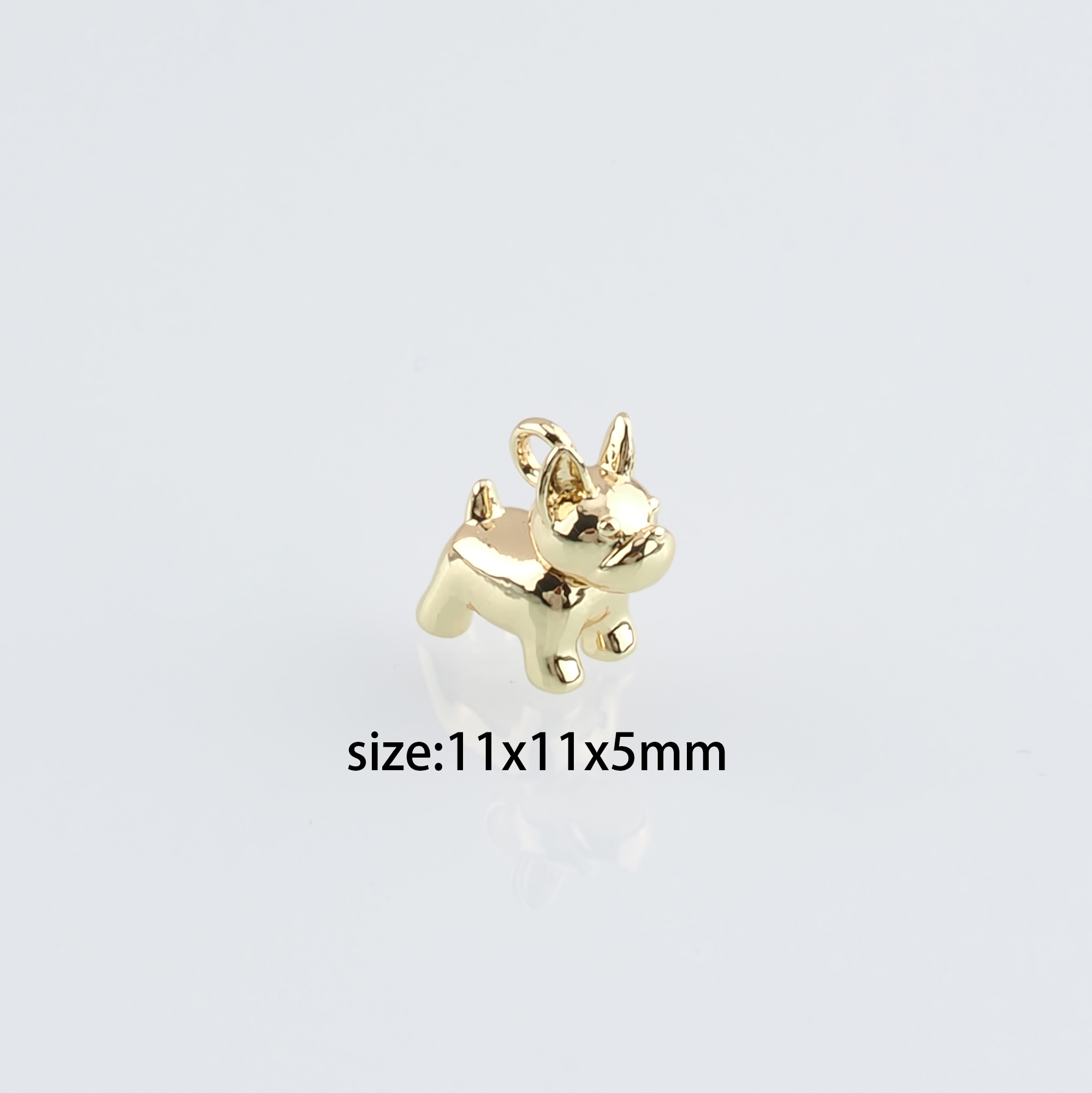 18K Gold Filled Dog Pendant,Dainty Dog Chamr Earrings Necklace for DIY Jewelry Making Supply