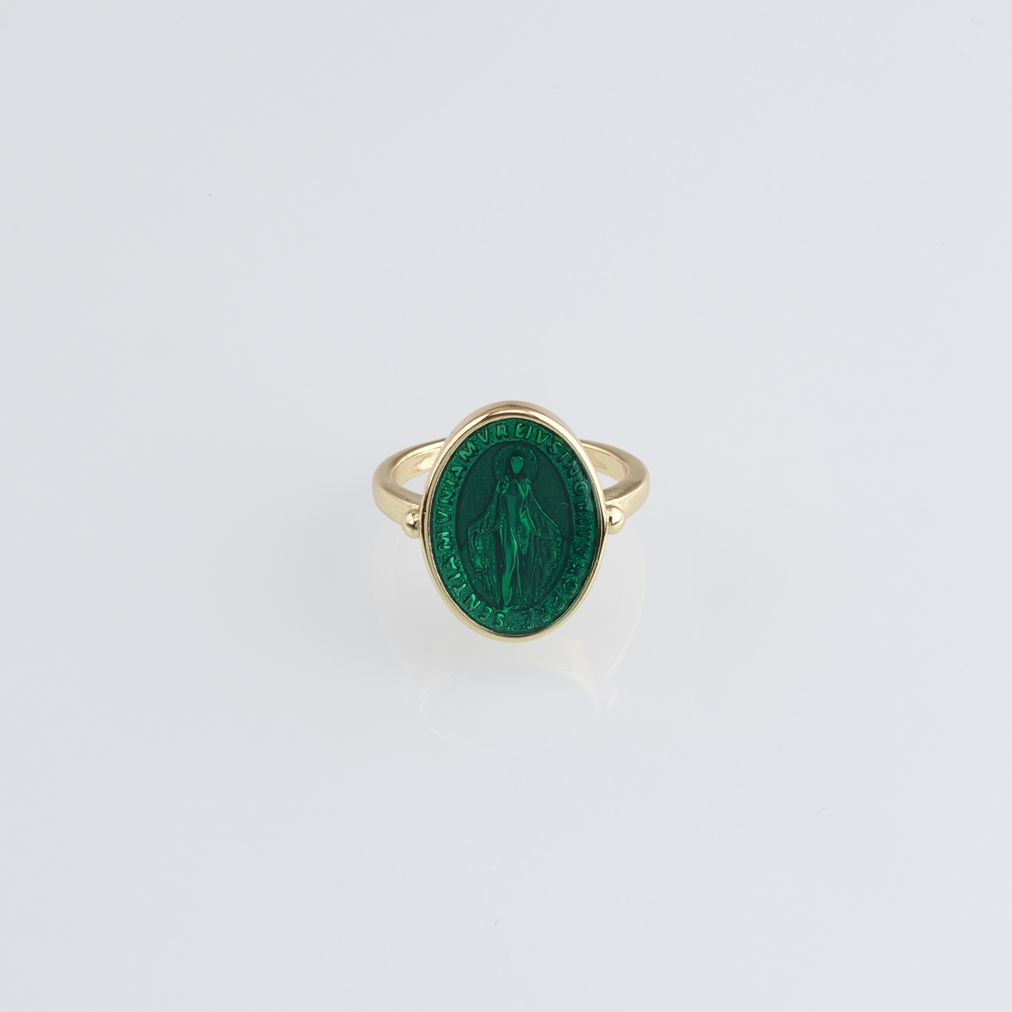 18K Gold Filled Virgin Mary Rings,Enamel Maria Rings,Religious Ring,Adjustable Ring,Dainty Ring,Open Ring