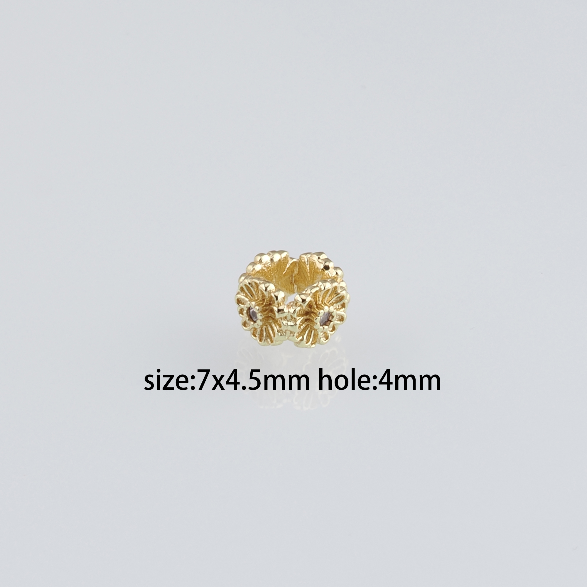 18K Gold Filled Round Spacer Beads,Cube Beads,Flower Beads,Cylinder Spacer Bead,DIY Jewelry Making Supply