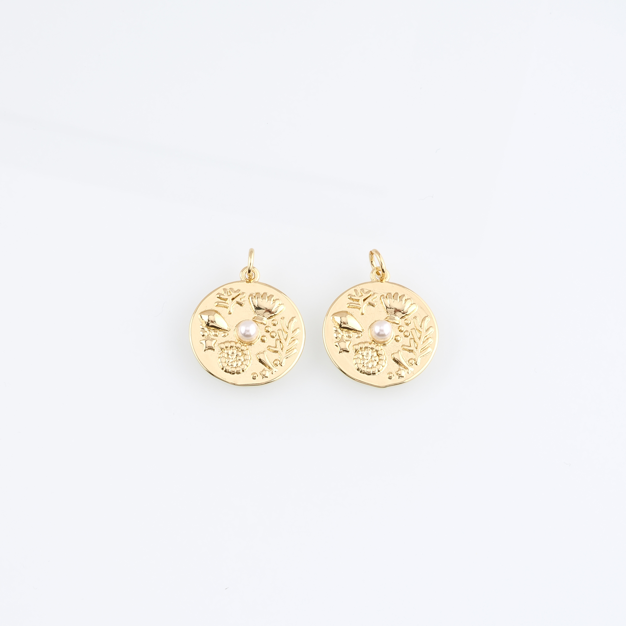18K Gold Filled Scallop Pendant,Starfish Charm Earrings Necklace for DIY Jewelry Making Supply