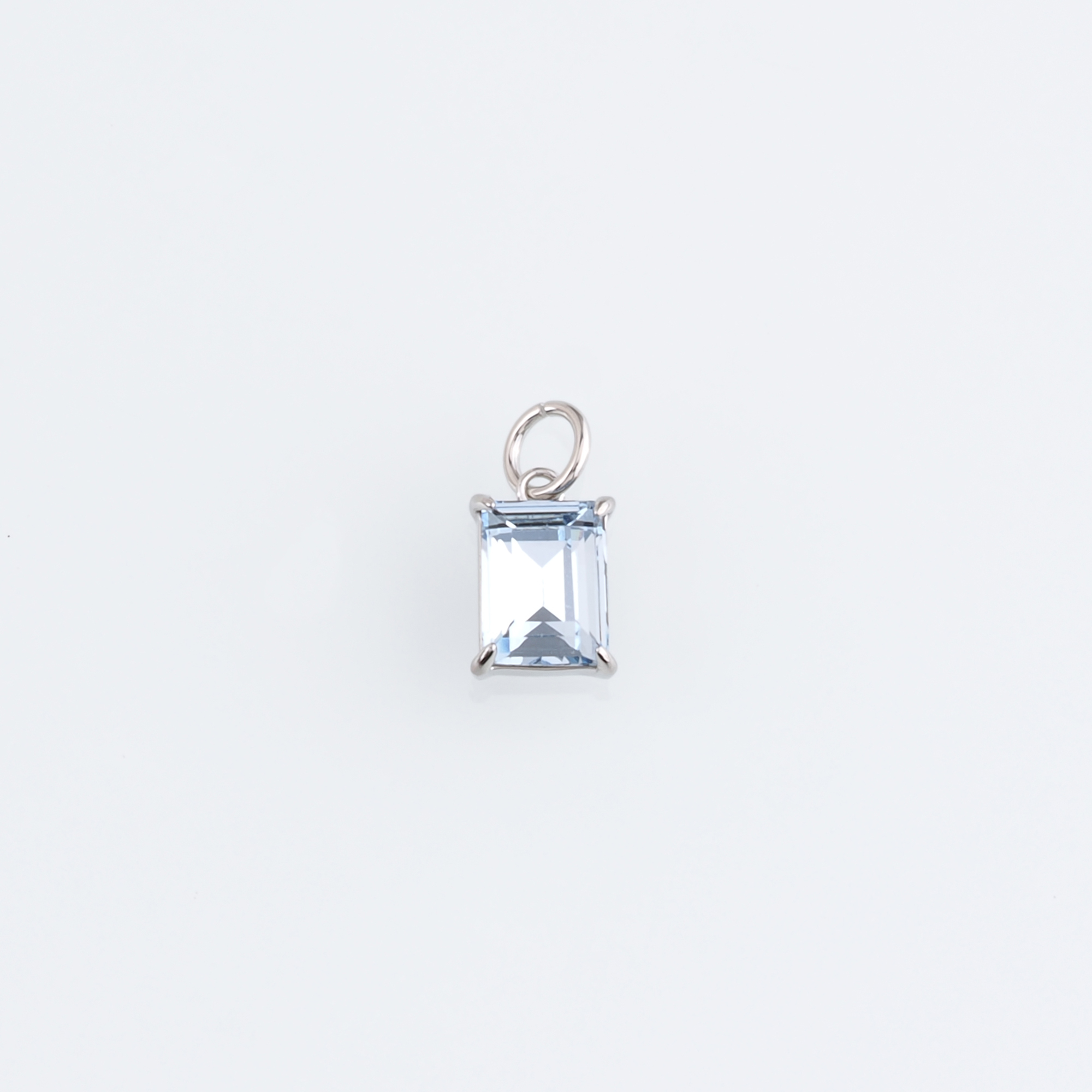 18K Gold Filled Rectangle Pendant,Crystal Rectangle Charm Earrings Necklace for DIY Jewelry Making Supply