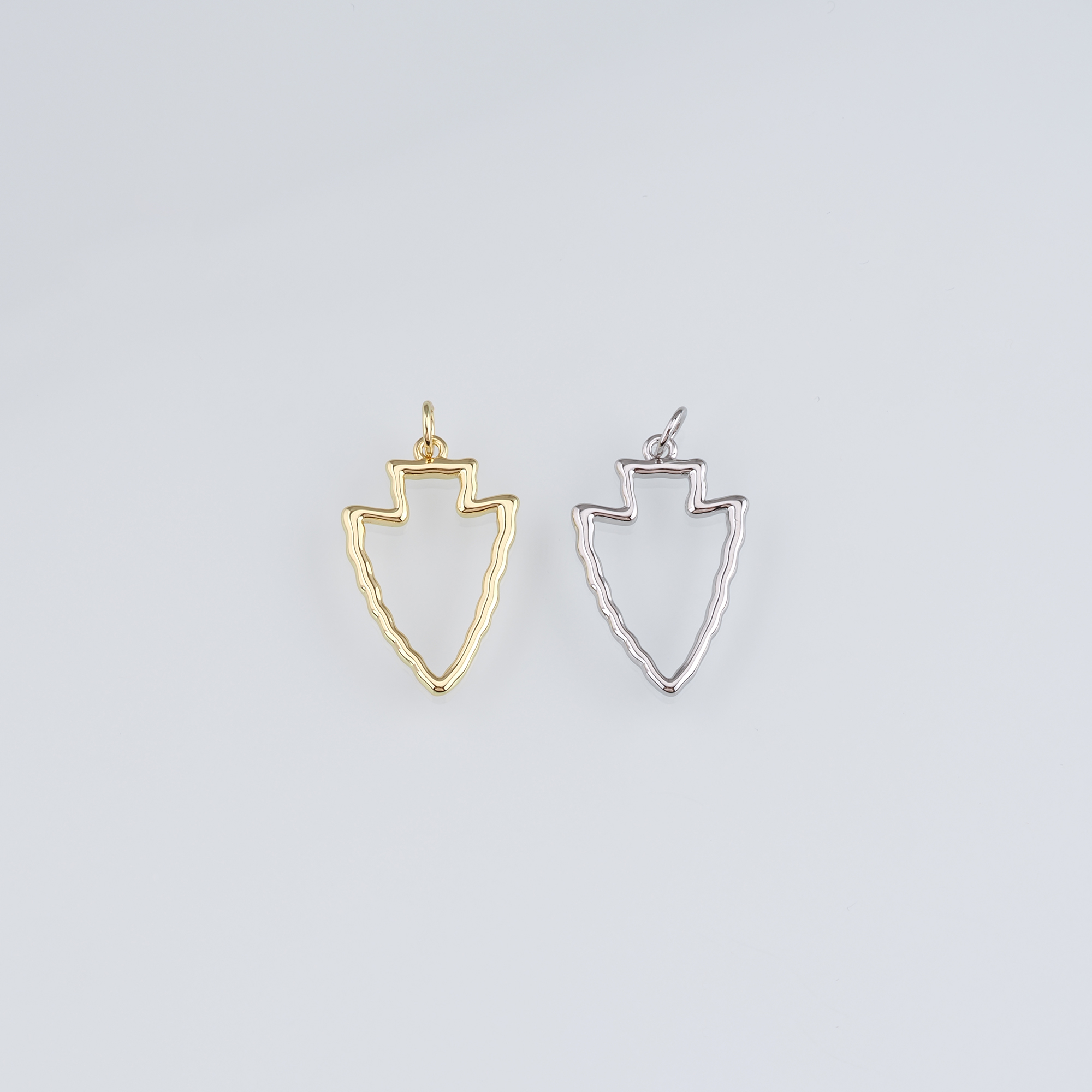 18K Gold Filled Arrow Pendant,Dainty Arrow Charm Earrings Necklace for DIY Jewelry Making Supply