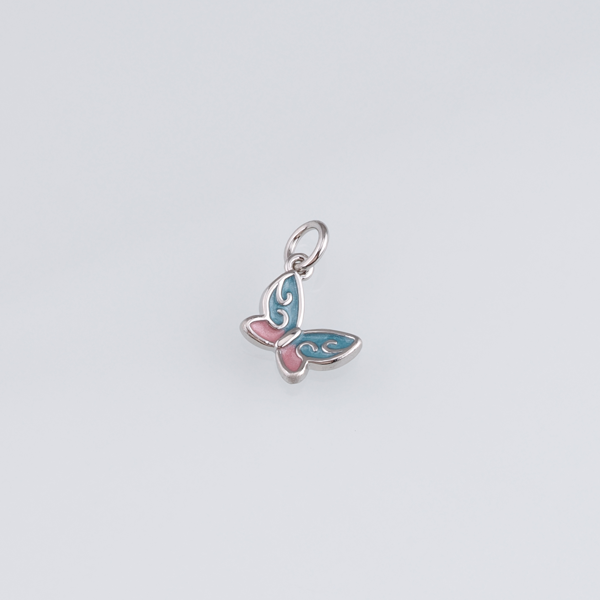 18K Gold Filled Butterfly Pendant,Enamel Butterfly Charm Earrings Necklace for DIY Jewelry Making Supply