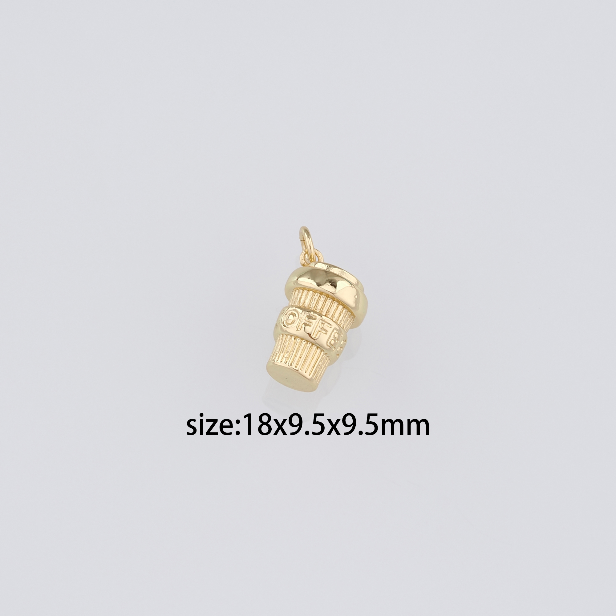 18K Gold Filled Coffee Cup Pendant,Dainty Coffee Cup Charm Earrings Necklace for DIY Jewelry Making Supply