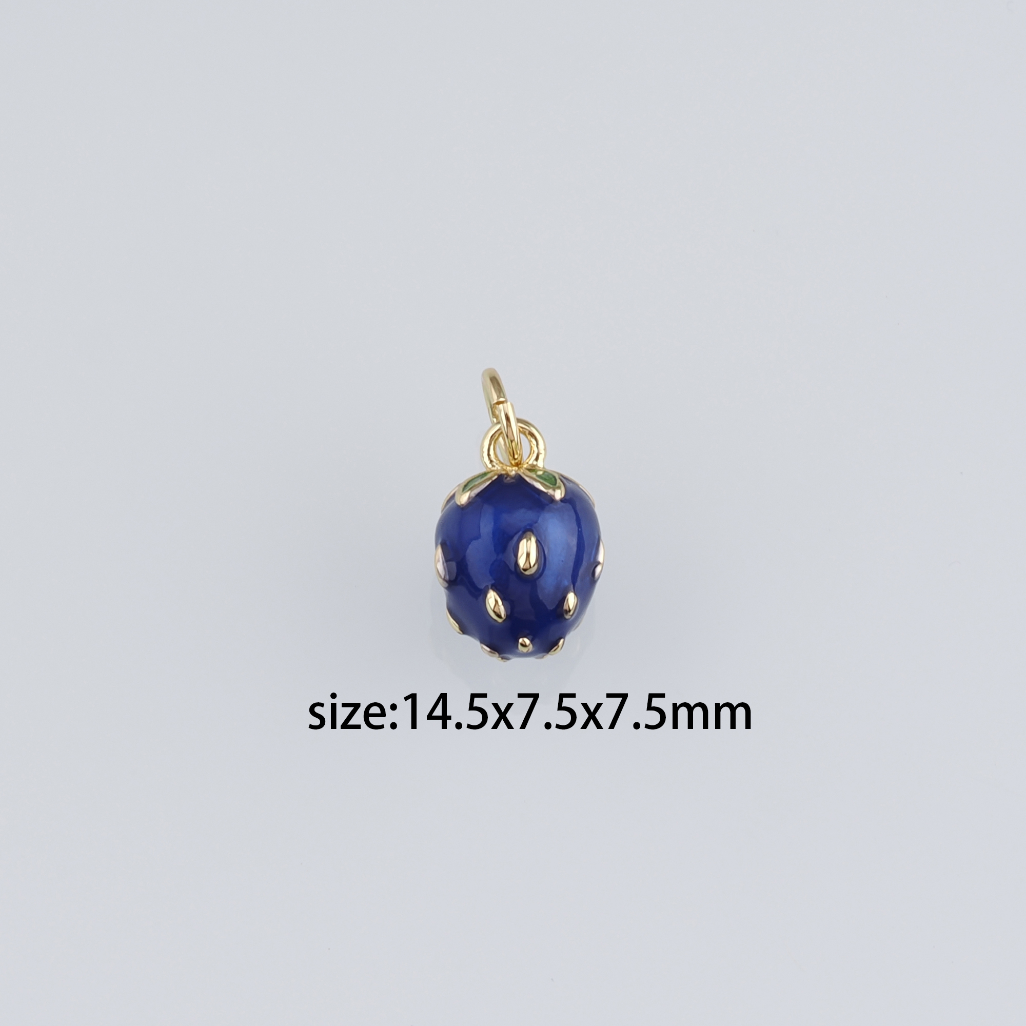 18K Gold Filled Fruit Pendant,Enamel Fruit Charm Earrings Necklace for DIY Jewelry Making Supply
