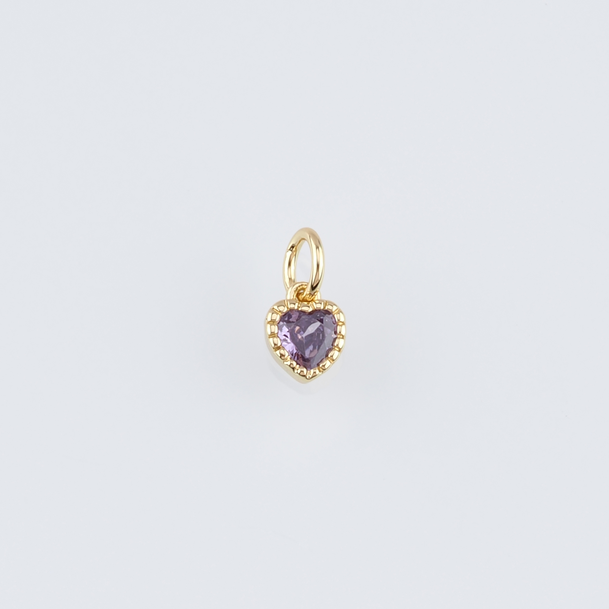 18K Gold Filled Tiny Heart Pendant,CZ Micro Pave Heart Charm Earrings Necklace for DIY Jewelry Making Supply