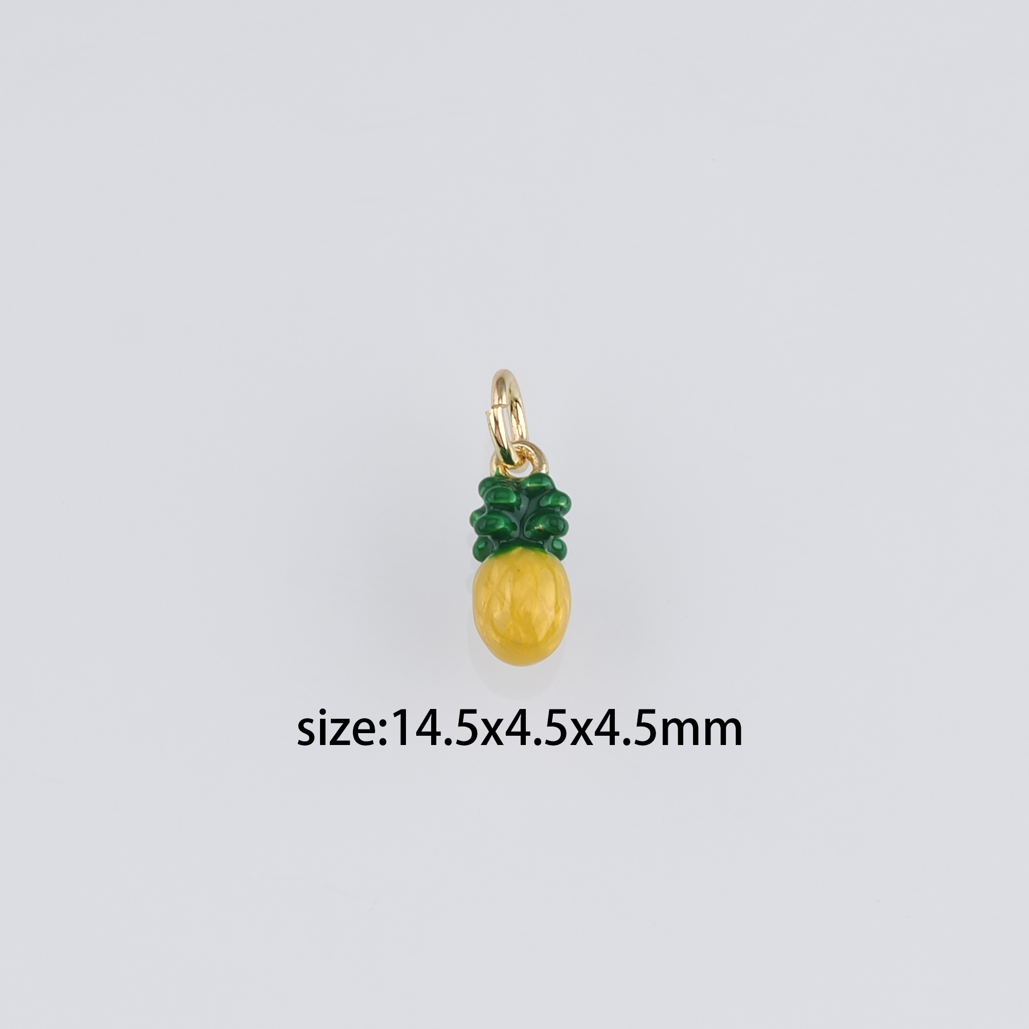 18K Gold Filled Fruit Pendant,Enamel Fruit Charm Earrings Necklace for DIY Jewelry Making Supply