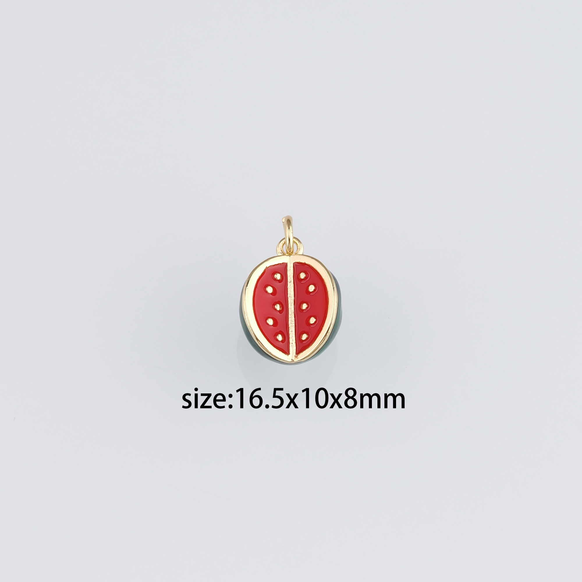 18K Gold Filled Fruit Pendant,Enamel Fruit Charm Earrings Necklace for DIY Jewelry Making Supply