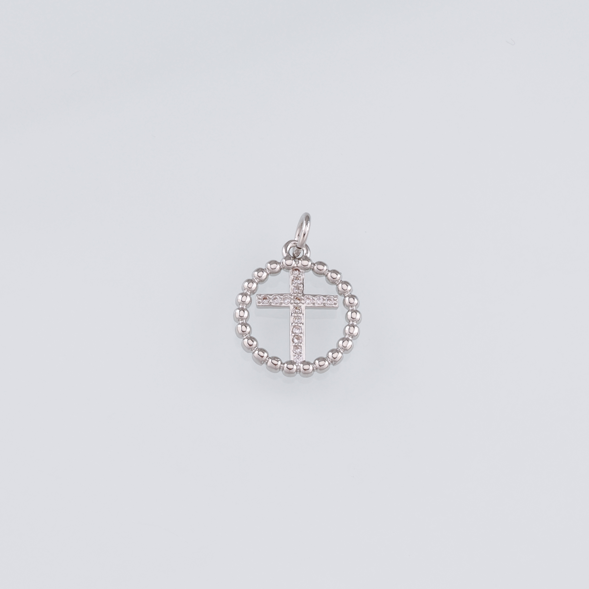 18K Gold Filled Cross Pendant,CZ Micro Pave Cross Charm Earrings Necklace for DIY Jewelry Making Supply