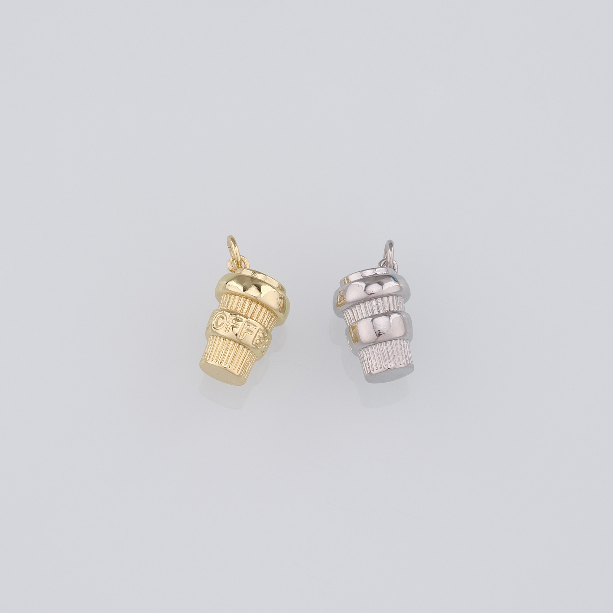 18K Gold Filled Coffee Cup Pendant,Dainty Coffee Cup Charm Earrings Necklace for DIY Jewelry Making Supply