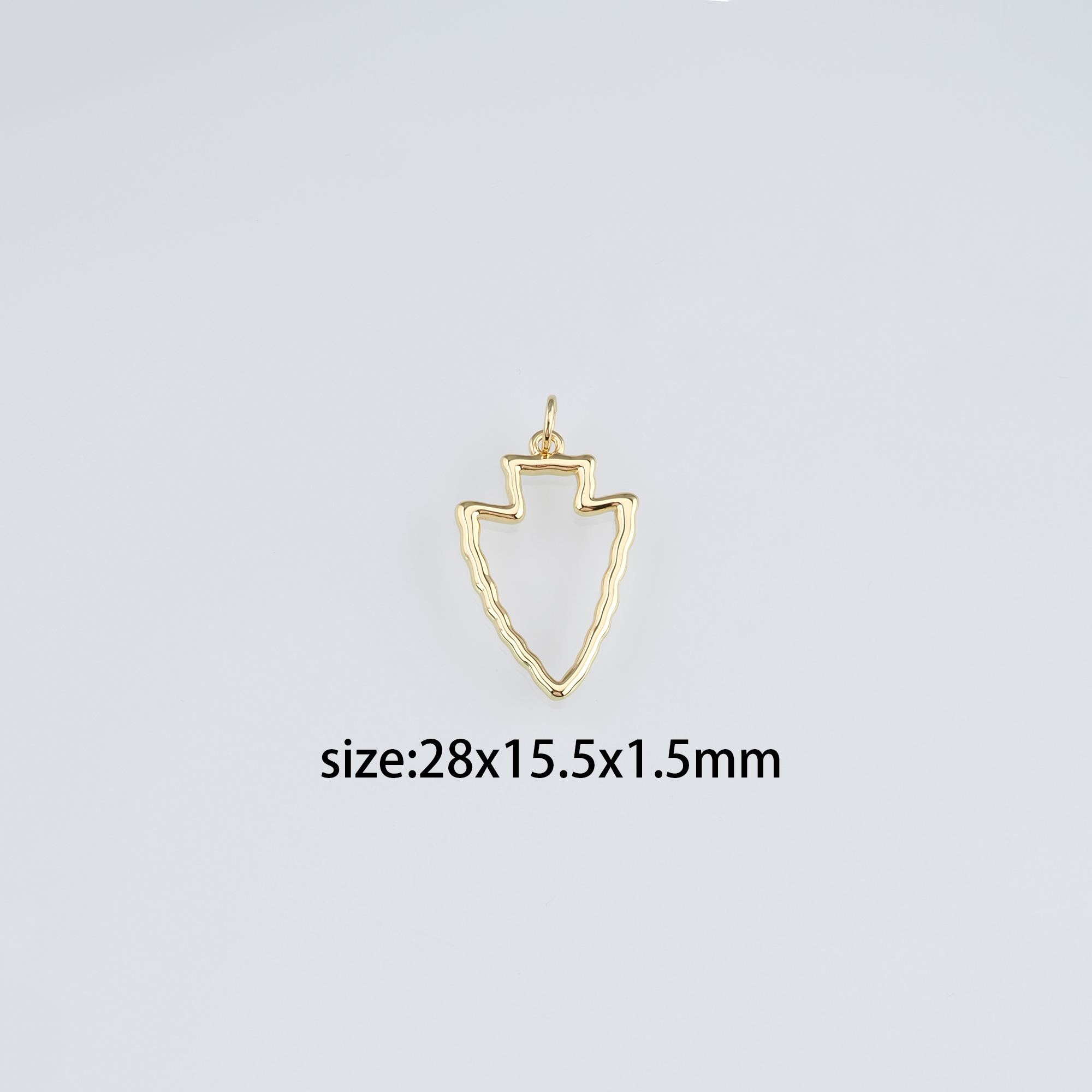 18K Gold Filled Arrow Pendant,Dainty Arrow Charm Earrings Necklace for DIY Jewelry Making Supply