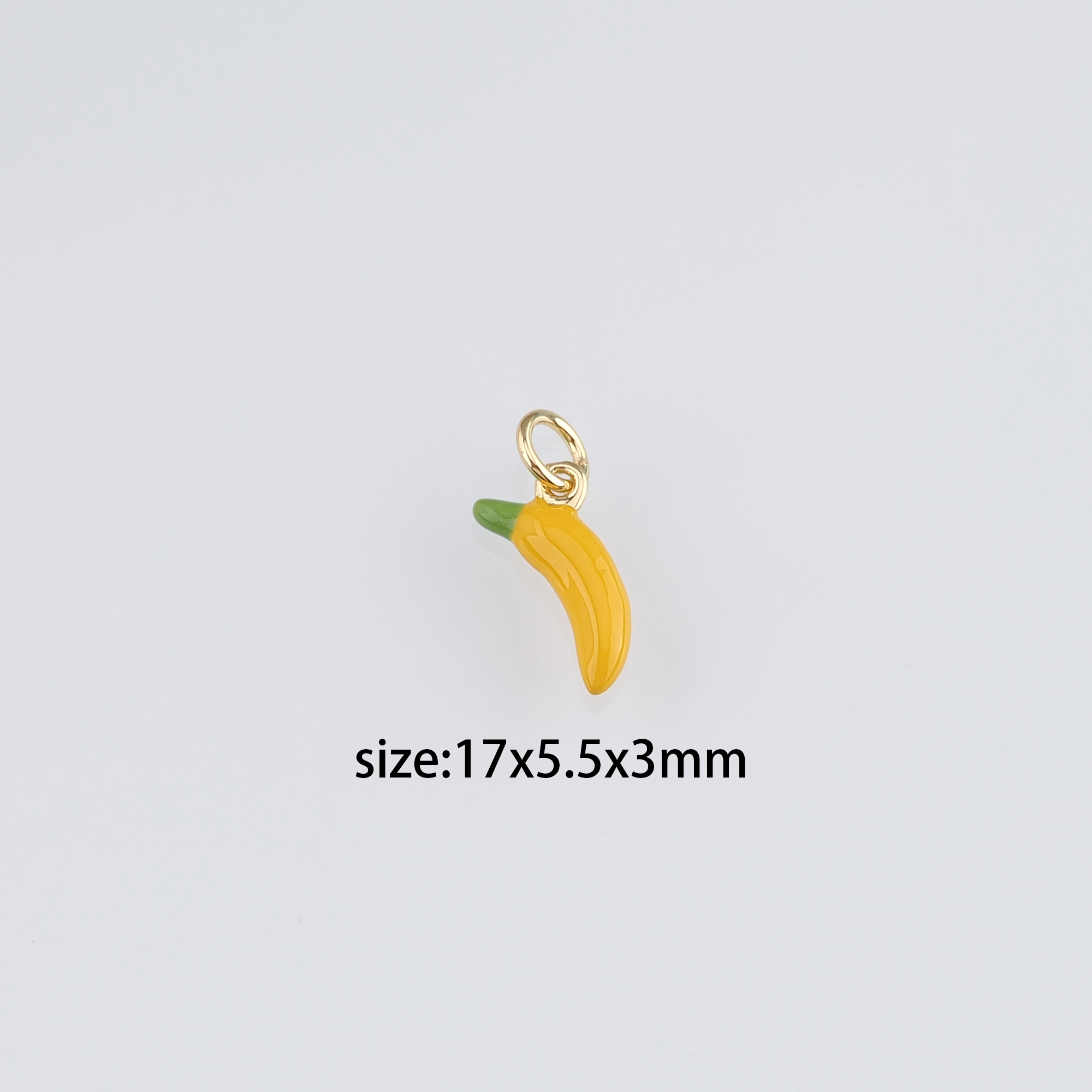 18K Gold Filled Fruit Pendant,Enamel Fruit Charm Earrings Necklace for DIY Jewelry Making Supply